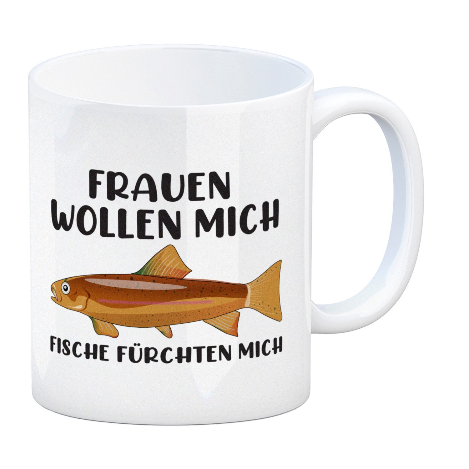 Tasse Frauenheld und Angler Kaffeebecher mit Spruch