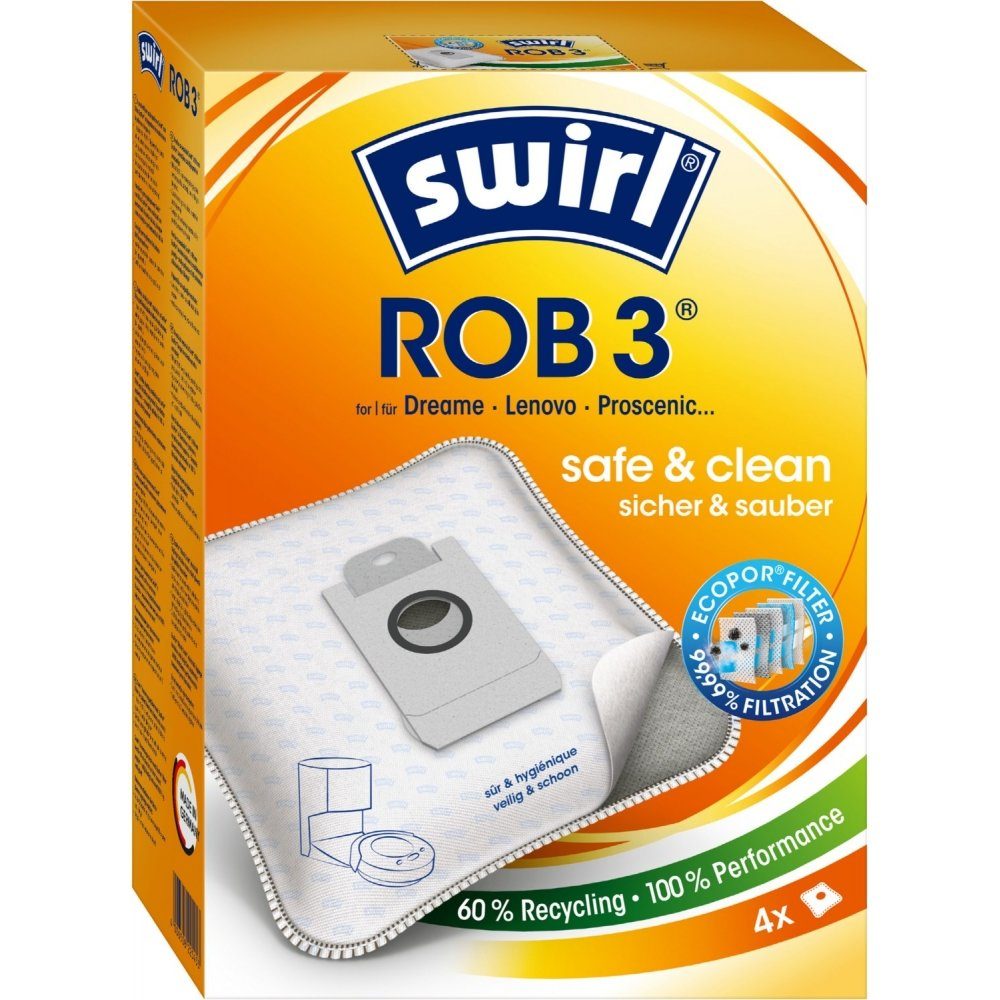 Swirl Staubsaugerbeutel ROB 3 EcoPor - Staubsaugerbeutel - weiß