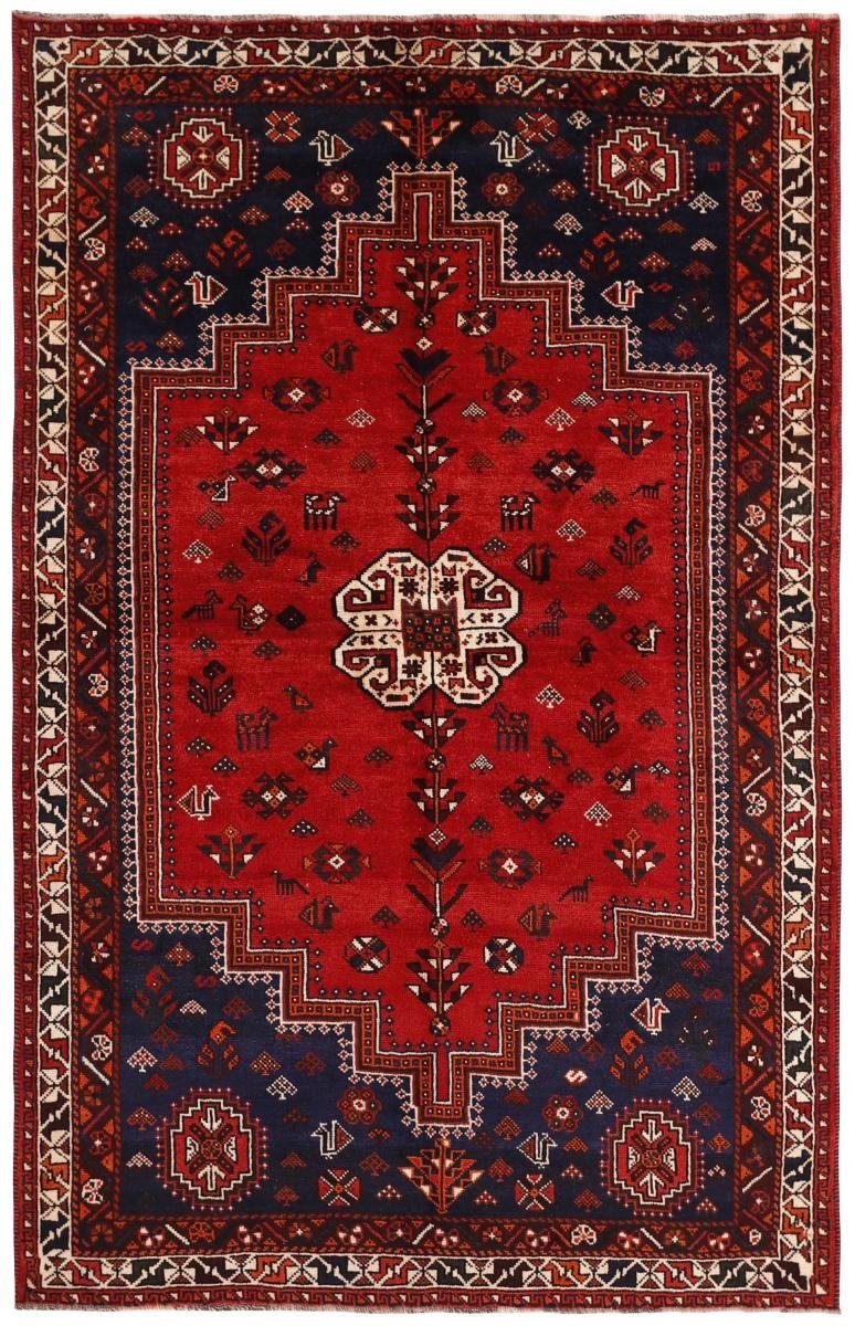 Orientteppich Shiraz 163x251 Handgeknüpfter Orientteppich / Perserteppich, Nain Trading, rechteckig, Höhe: 10 mm