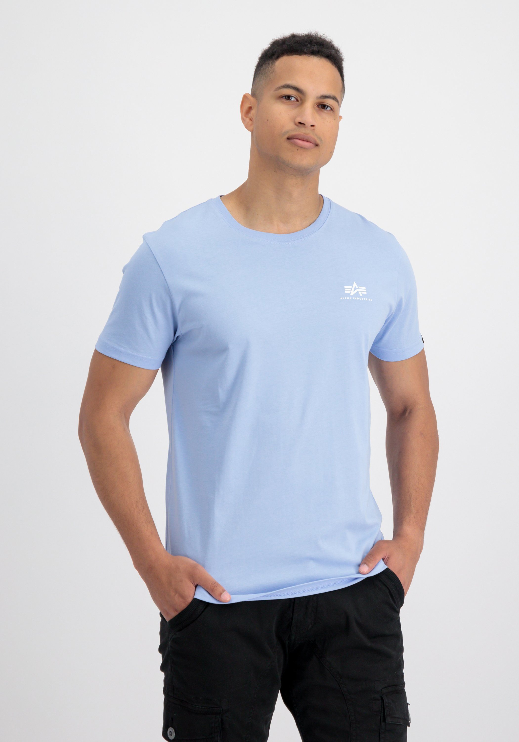 Industries T-Shirt Men T Alpha T-Shirts Industries blue - Alpha Backprint light