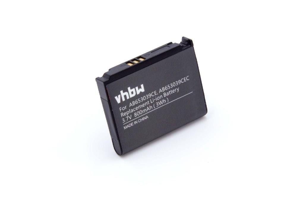 vhbw kompatibel mit Samsung SGH-U908, SGH-Z240, SGH-U900 Soul, SGH-U900v Smartphone-Akku Li-Ion 800 mAh (3,7 V)