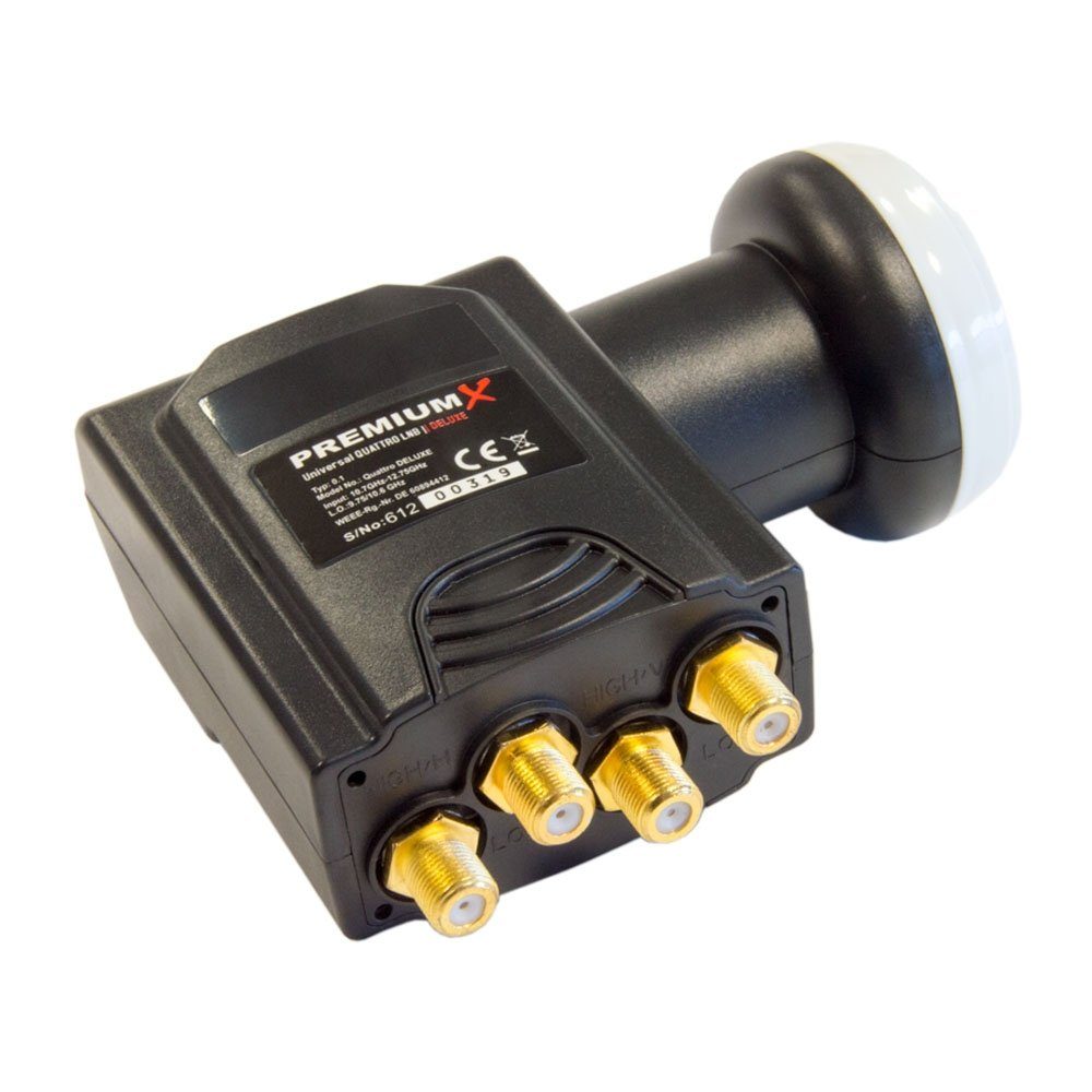 PremiumX SAT-Multischalter Multischalter PXMS-5/8 mit Netzteil Deluxe Quattro LNB 0,1dB 4K 8K