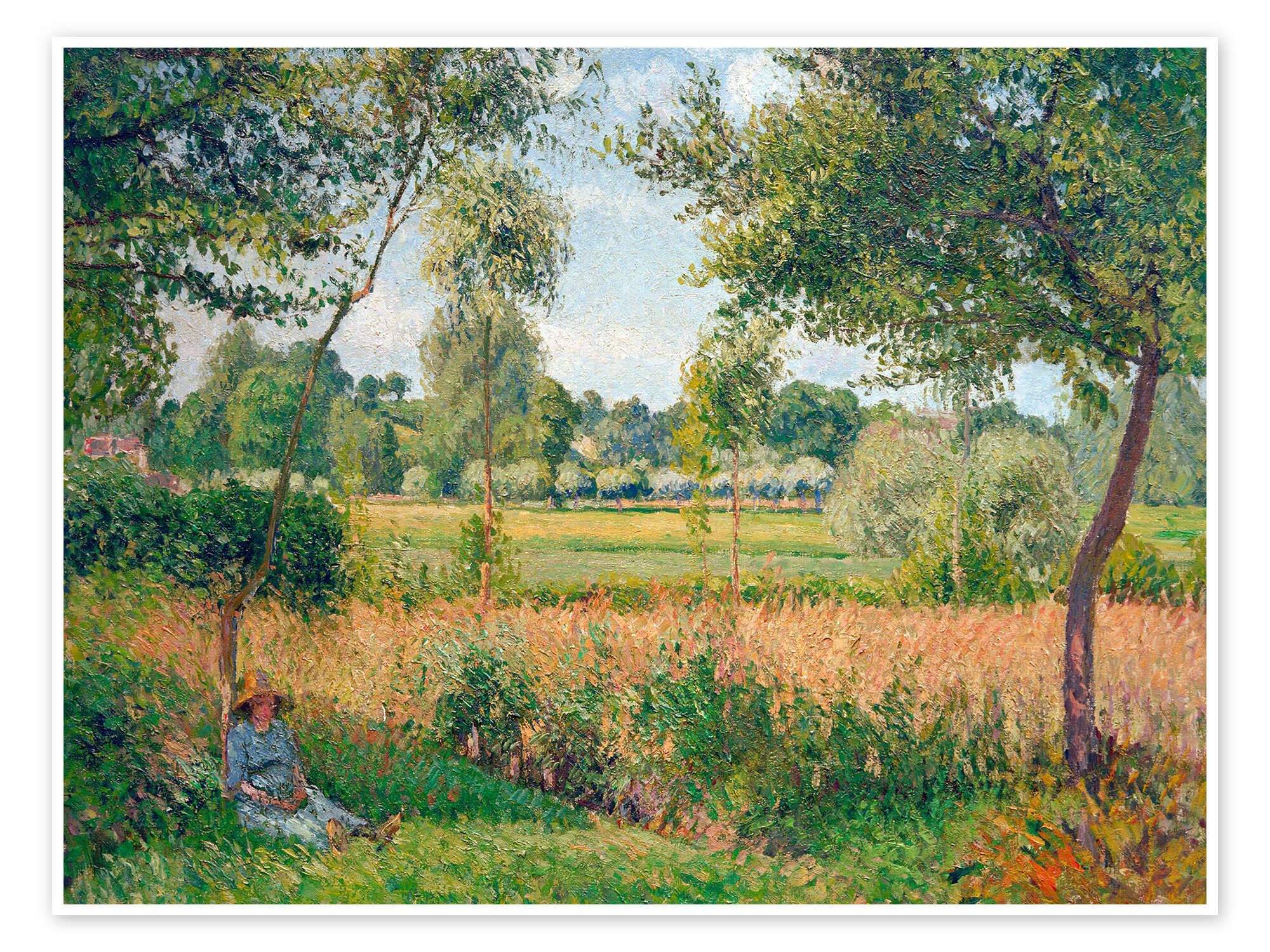 Posterlounge Wandbild Morgen, Camille Pissarro, erhältlich als Poster, Leinwandbild, Wandsticker oder Acrylglasbild