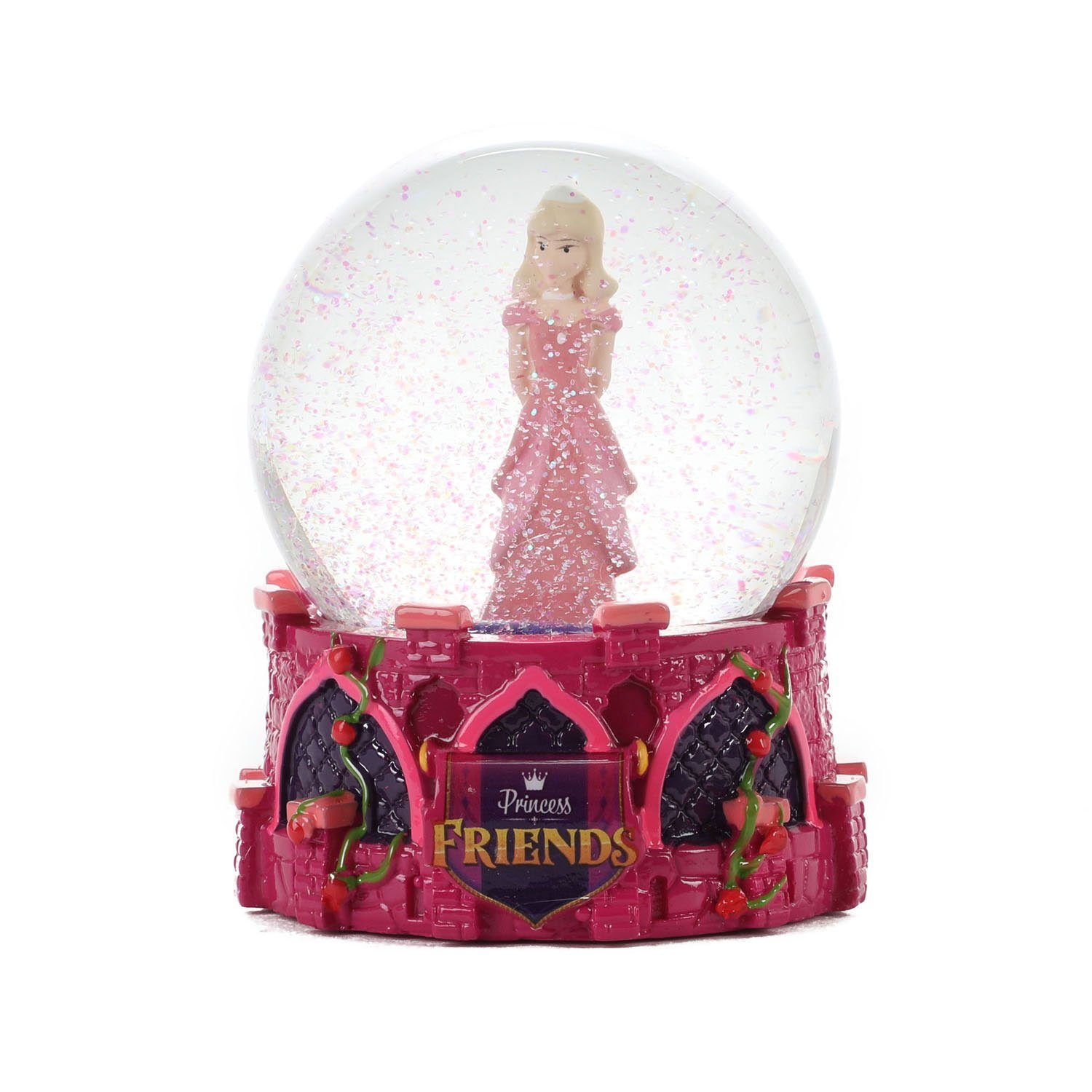 Toi-Toys Dekofigur Schneekugel - Prinzessin (rosa Kleid)