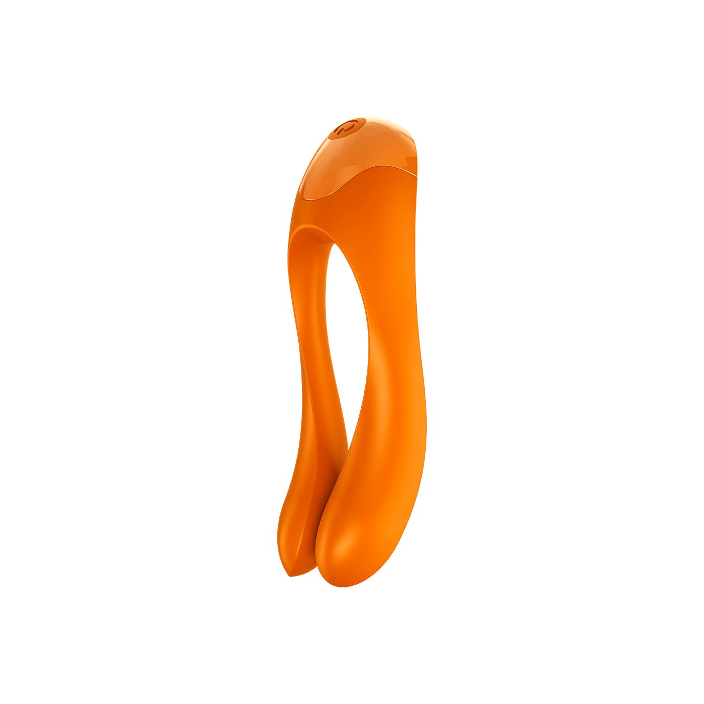 Satisfyer Klitoris-Stimulator Satisfyer Fingervibrator 'Candy Cane' medizinisches Silikon (10cm) orange