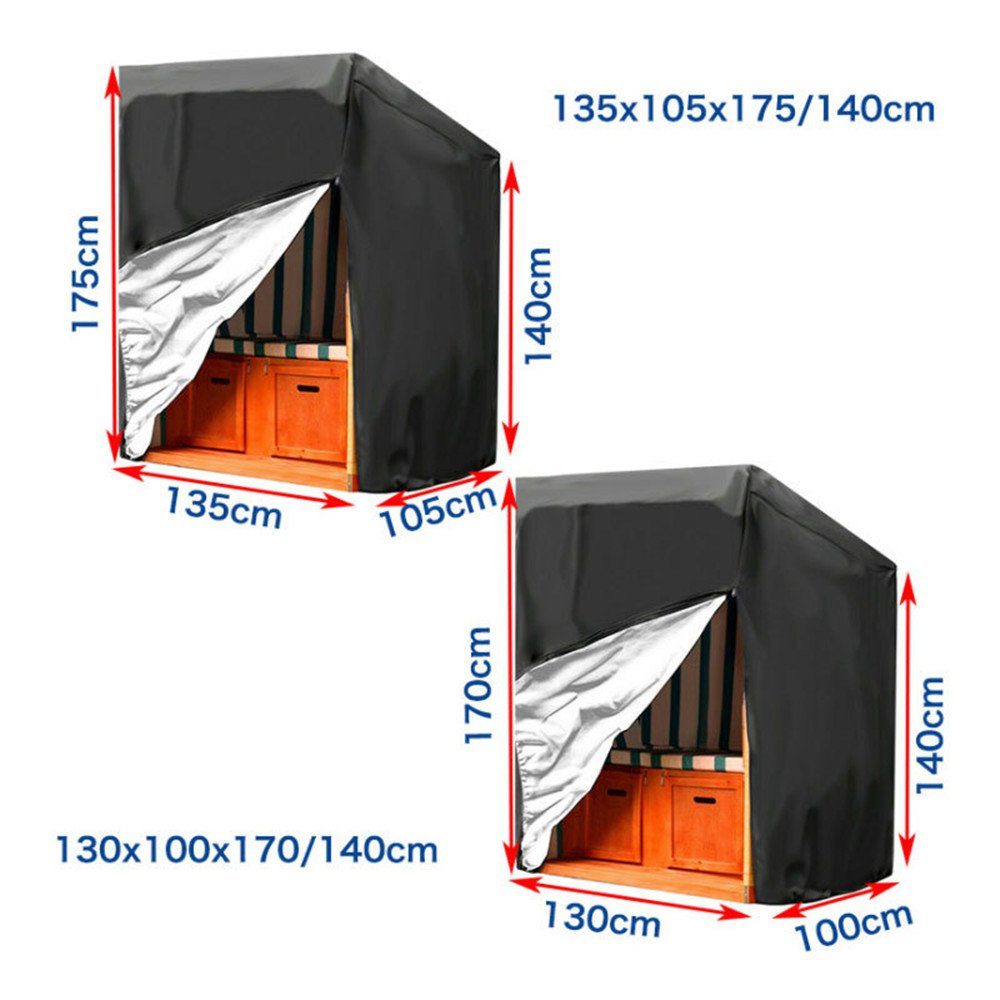 Strandkorb Strandkorb Gartenmöbel-Schutzhülle für UV und Beständig,Abdeckhaube für winterfest,Stoff,Reißfest XDeer Schutzhülle,Abdeckung Wasserdicht Strandkörbe