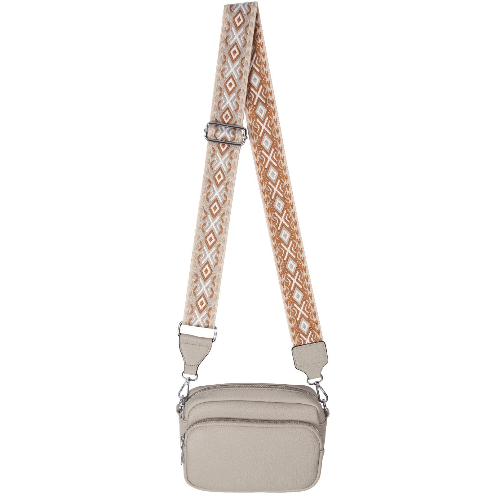 Umhängetasche L.GREY CrossOver, Gürteltasche Umhängetasche als EAAKIE Bauchtasche Kunstleder Schultertasche, Hüfttasche Crossbody-Bag tragbar Italy-D,