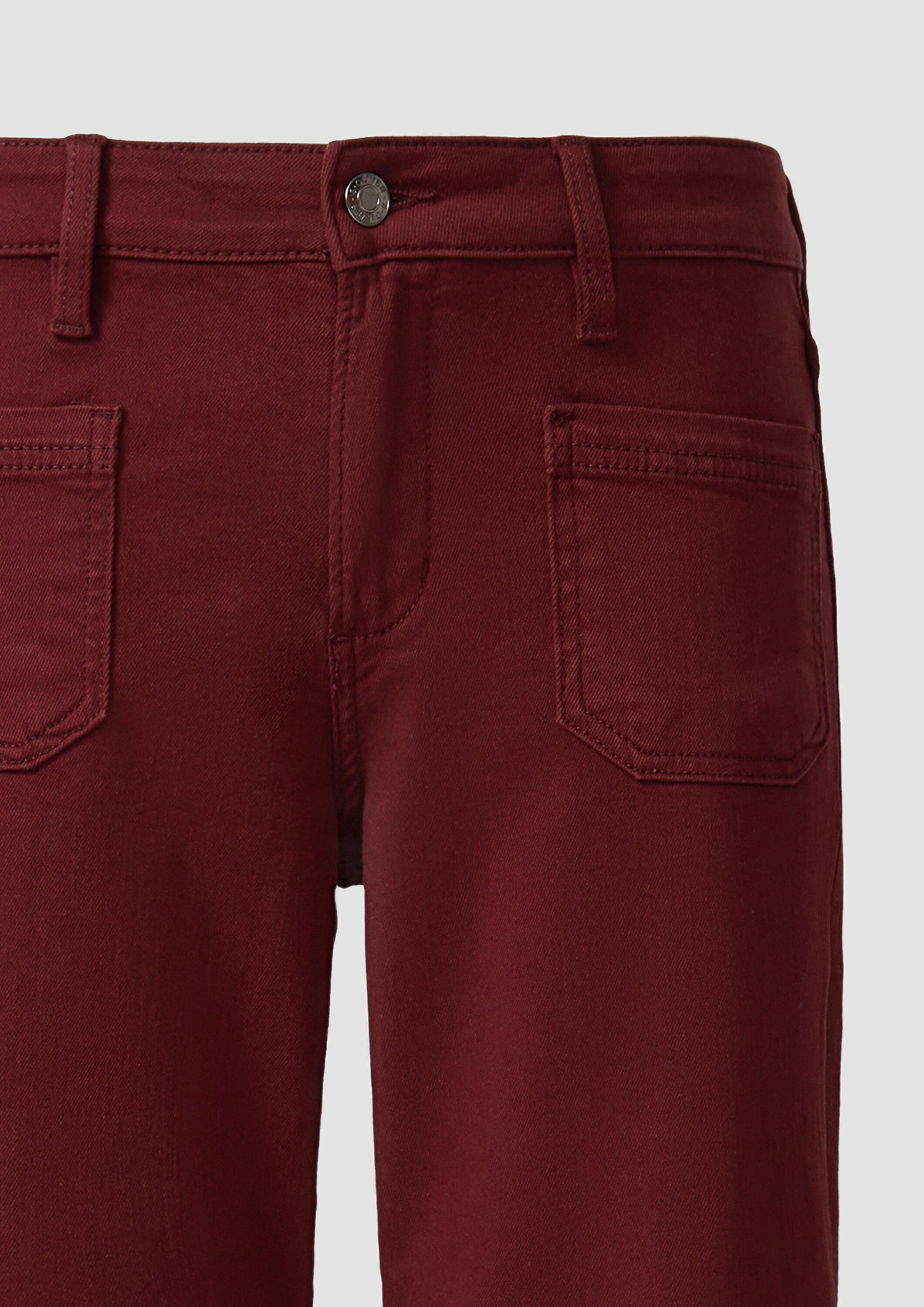 s.Oliver Bootcut-Jeans Jeans-Hose Cropped Jeans / Slim Fit / Mid Rise / Flared Leg / offener Saum