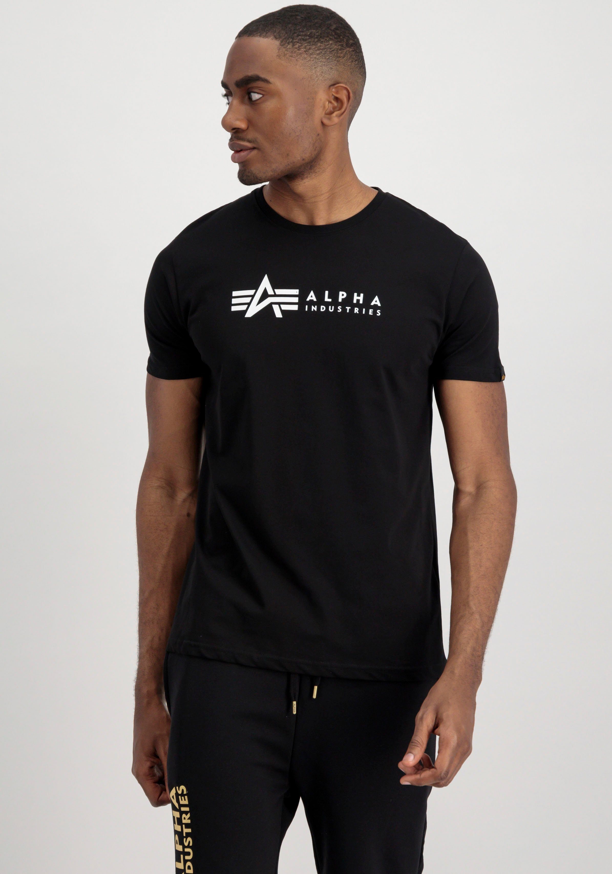 Alpha Industries Rundhalsshirt Label T 2 Pack (Packung, 2-tlg., 2er-Pack)