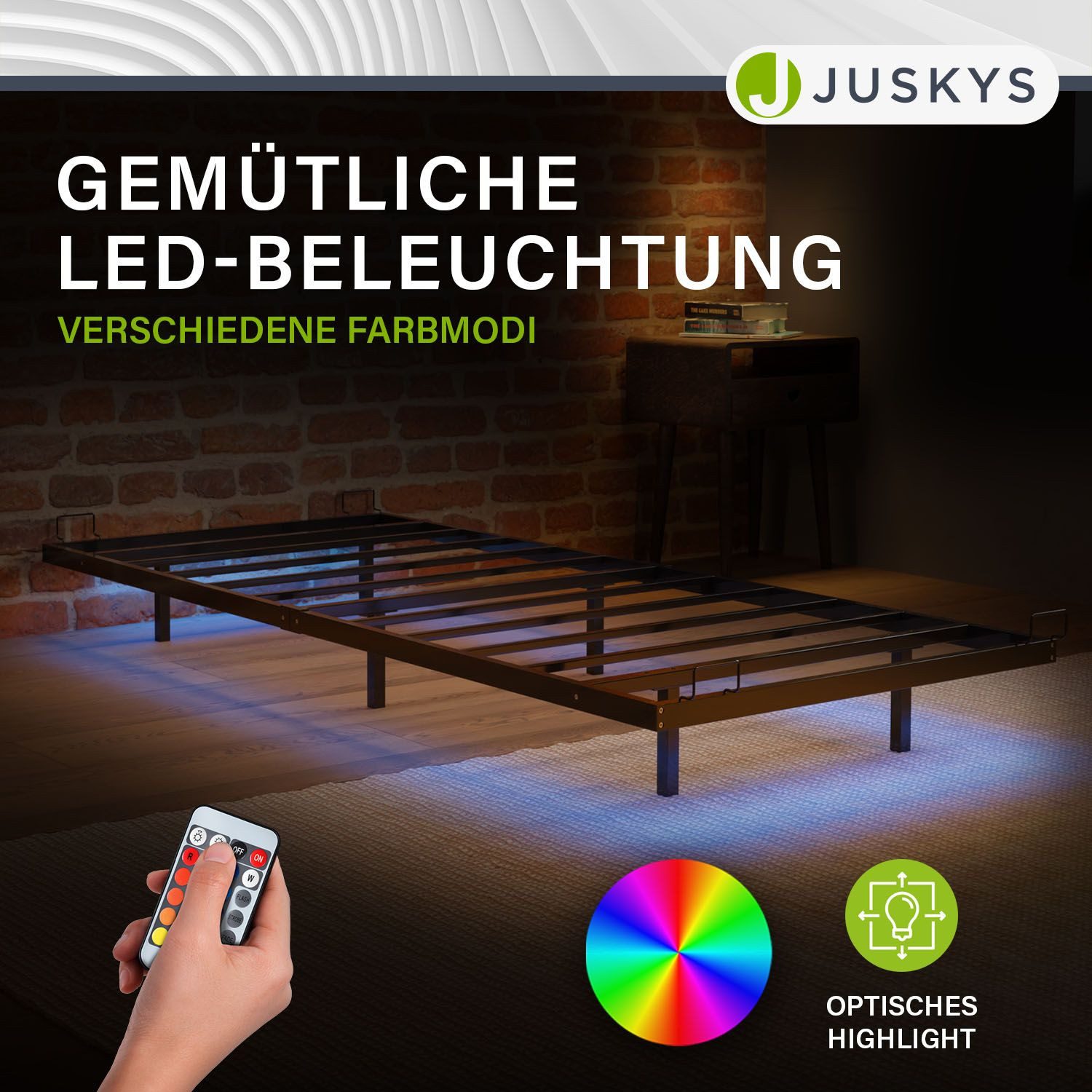 Juskys Metallbett Palamos, 90x200 cm mit günstig online kaufen