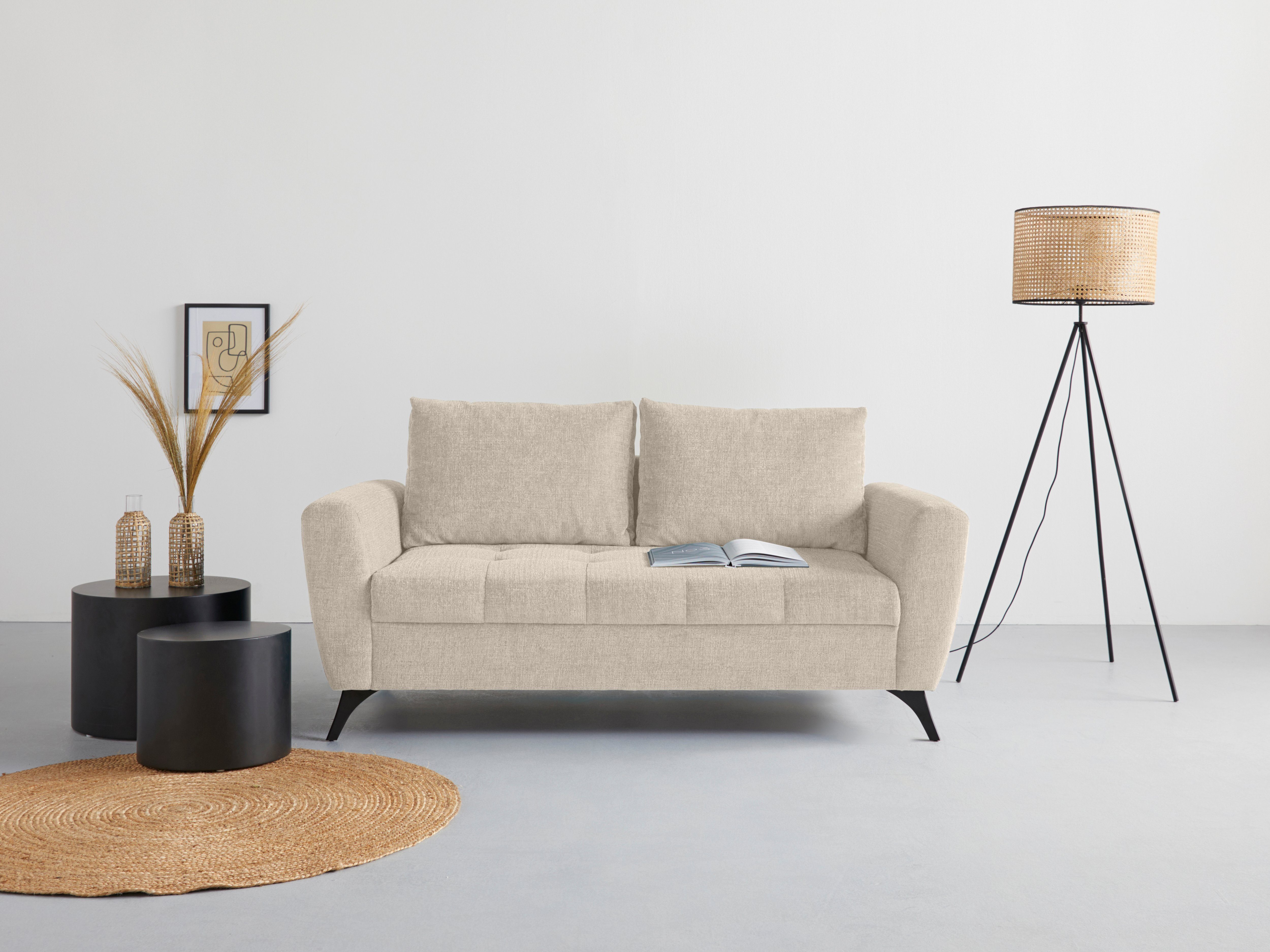 INOSIGN 2,5-Sitzer Lörby, auch mit Aqua clean-Bezug, feine Steppung im Sitzbereich, lose Kissen | Einzelsofas