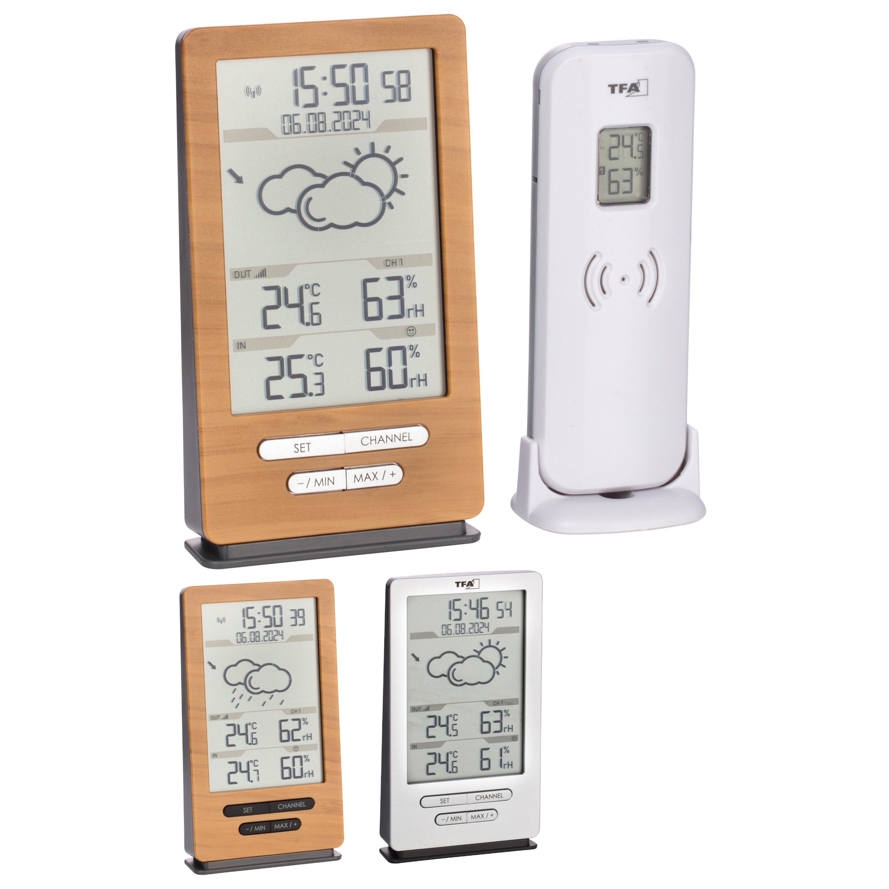TFA Dostmann Xena TFA 35.1162 mit Wettervorhersage, Funkuhr und Außensensor Funkwetterstation