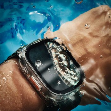 Hama Smartwatch-Hülle Schutzhülle für Apple Watch Ultra und Apple Watch Ultra 2, 49 mm, für den Sport und Alltag, Rundumschutz, transparent, elegant, robust