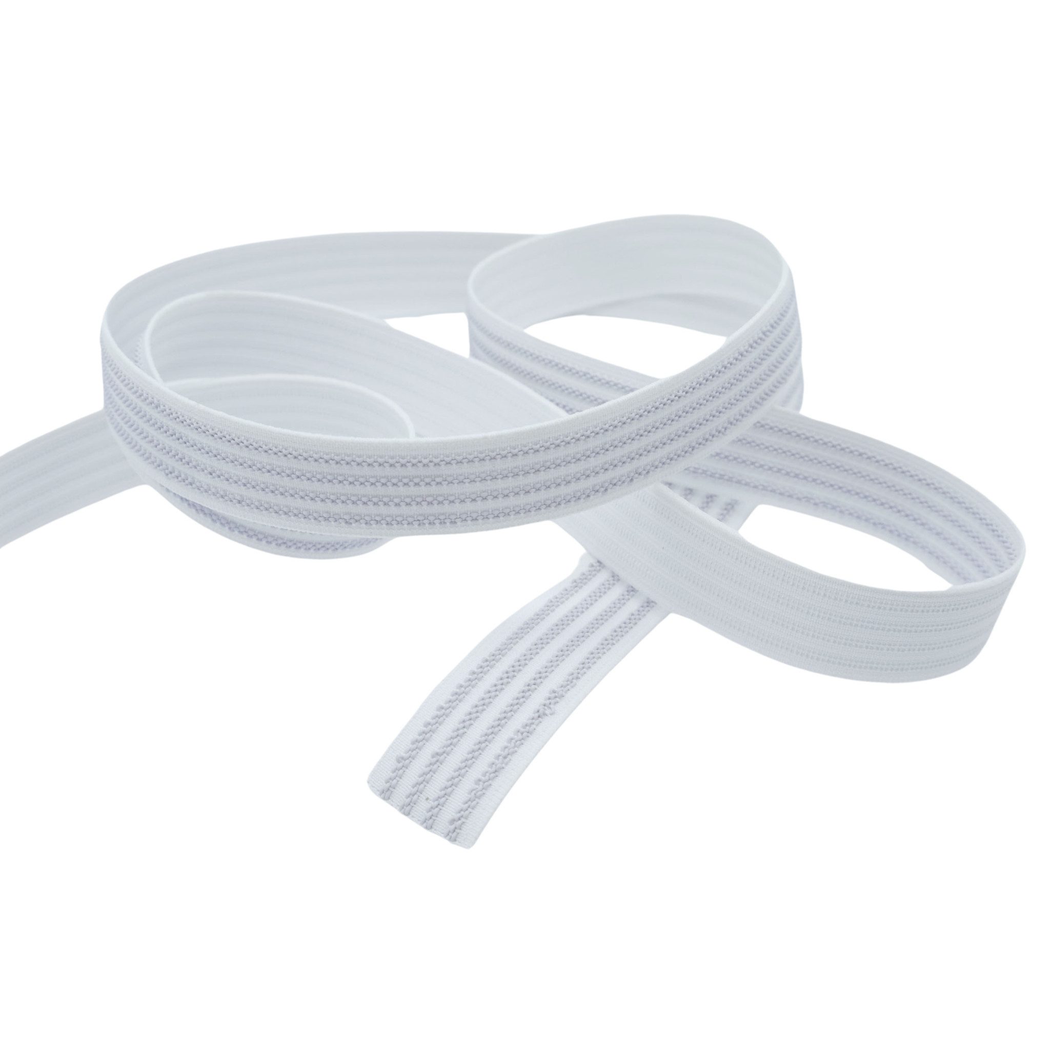 larissastoffe Gummiband 10m Gummiband 25mm weiß Antirutsch Elastikband Hosenträger Wäsche, Hochwertige Industriequalität