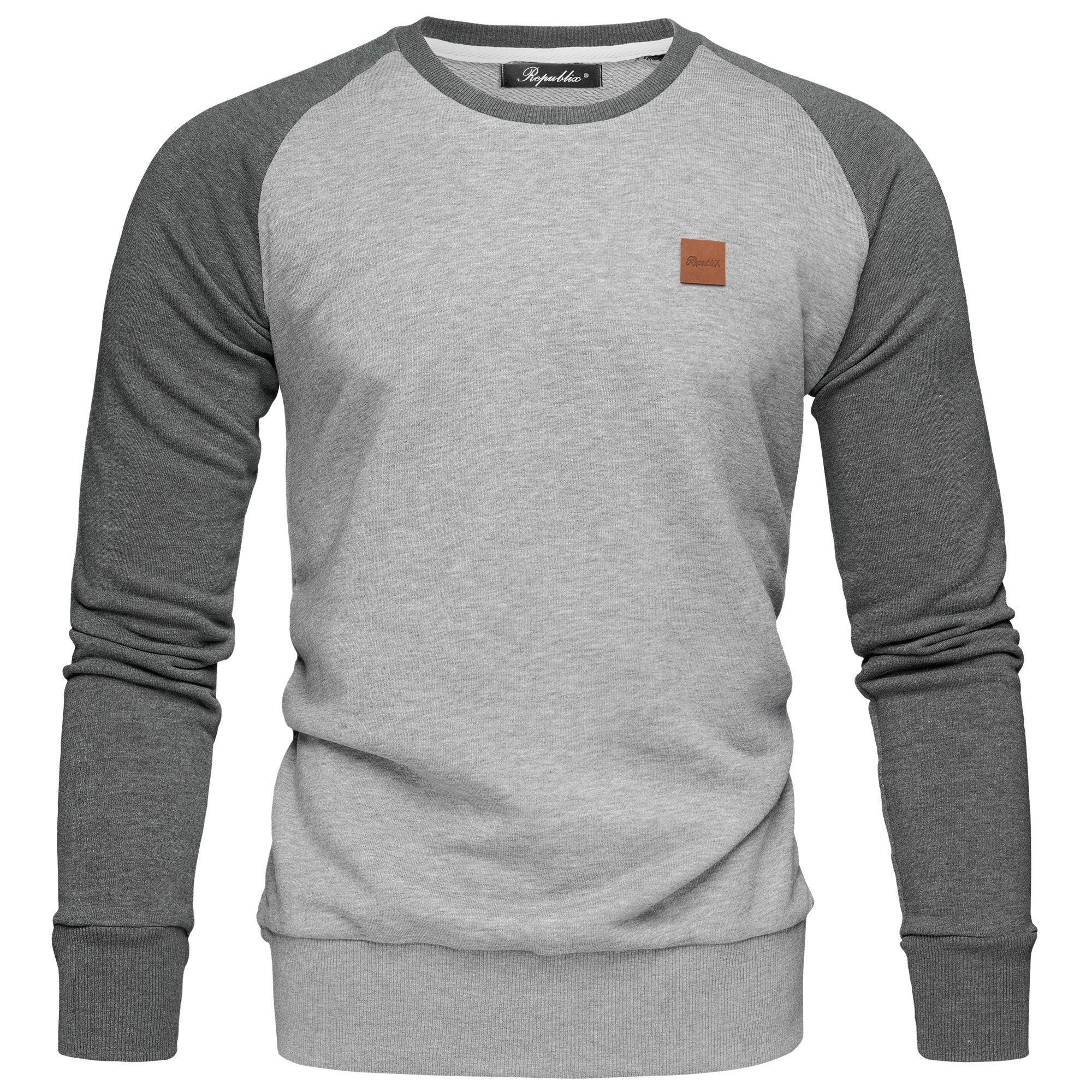 REPUBLIX Sweatshirt ADAM Herren Пуловеры mit Rundhalsausschnitt & Raglan-Ärmeln