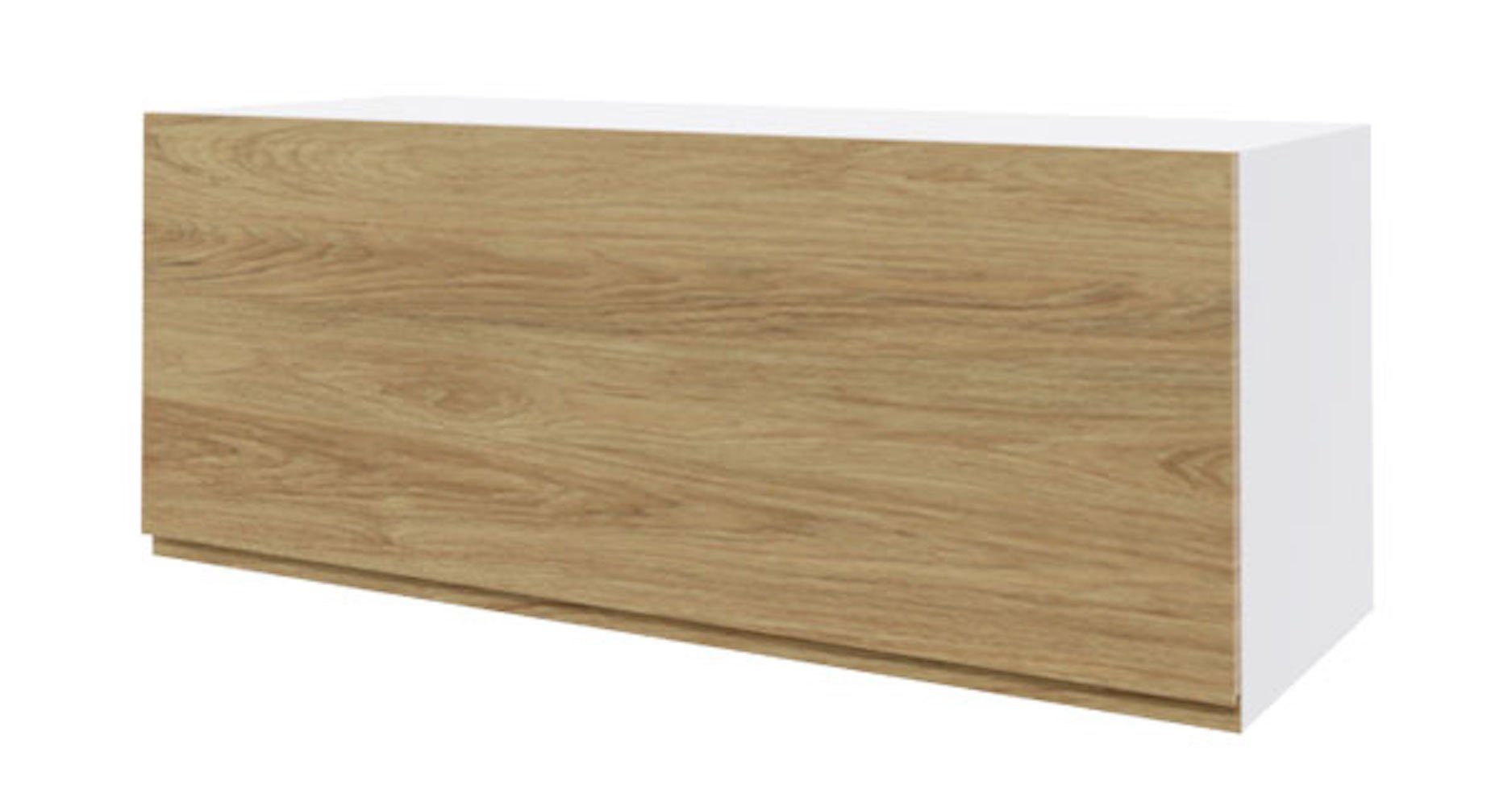 Feldmann-Wohnen Klapphängeschrank Arezzo (1-St) 90x32,5x36cm grifflos grau - Hickory Natur (AZ-W4B/90)