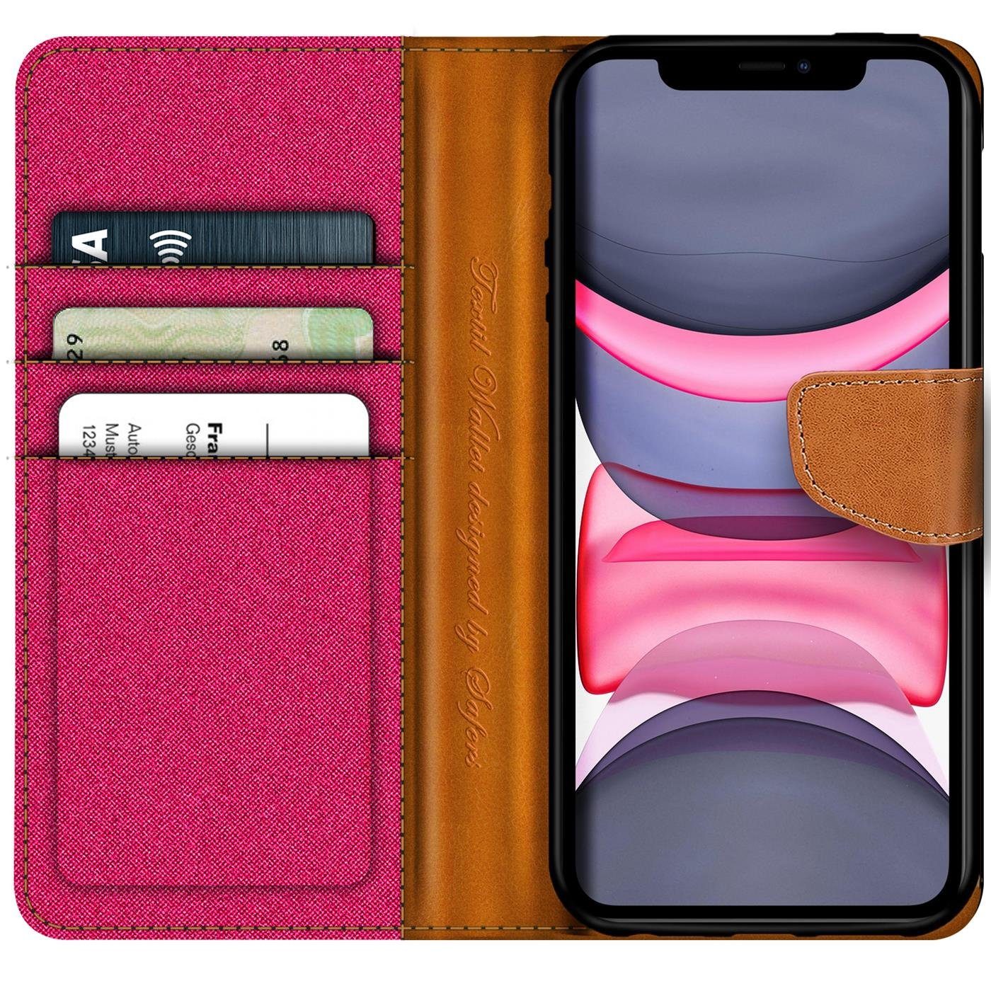 CoolGadget Handyhülle Flip Case Wallet Cover Book Tasche für Apple iPhone 11 6,1 Zoll, Handy Tasche mit Kartenfach Book Schutzhülle