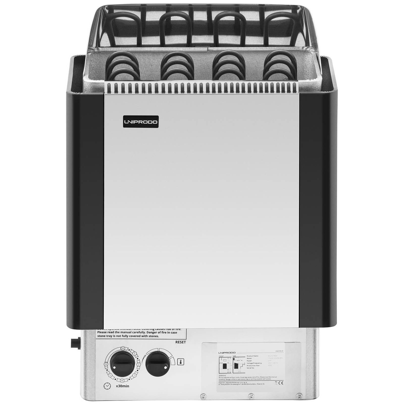 Uniprodo Saunaofen Elektro Saunaheizung Saunaheizgerät Sauna Ofen 6 kW 400 V 3N, 6 kW, verschiedene Produktvarianten – Bild 5 von 5