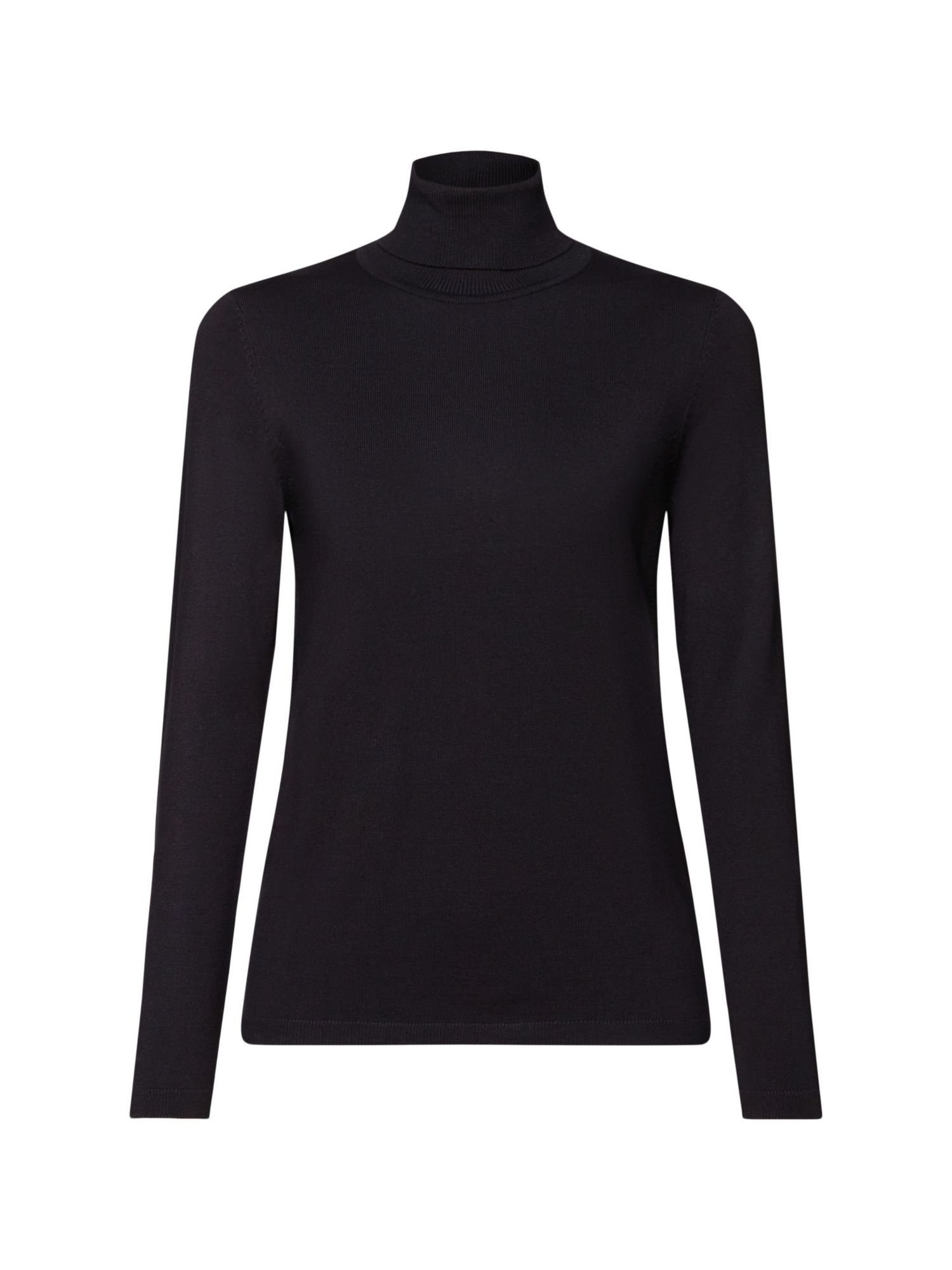 Rollkragenpullover Langärmeliger BLACK Rollkragenpullover edc Esprit by