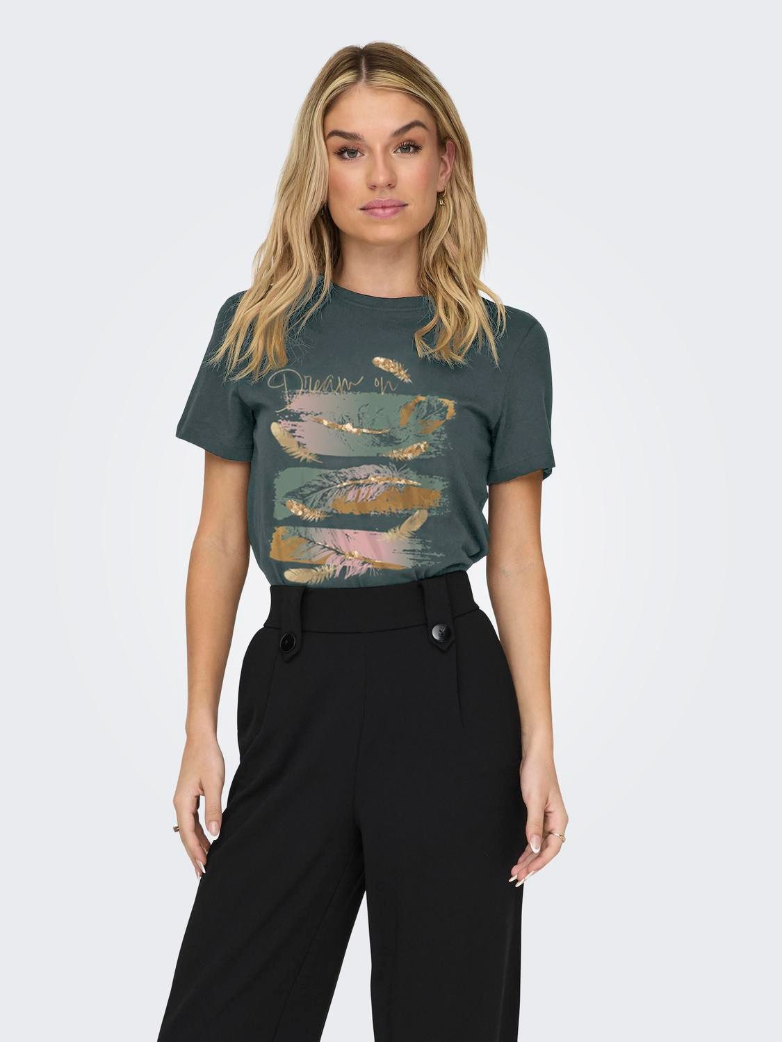 ONLY Kurzarmshirt ONLKITA LIFE REG S/S günstig online kaufen