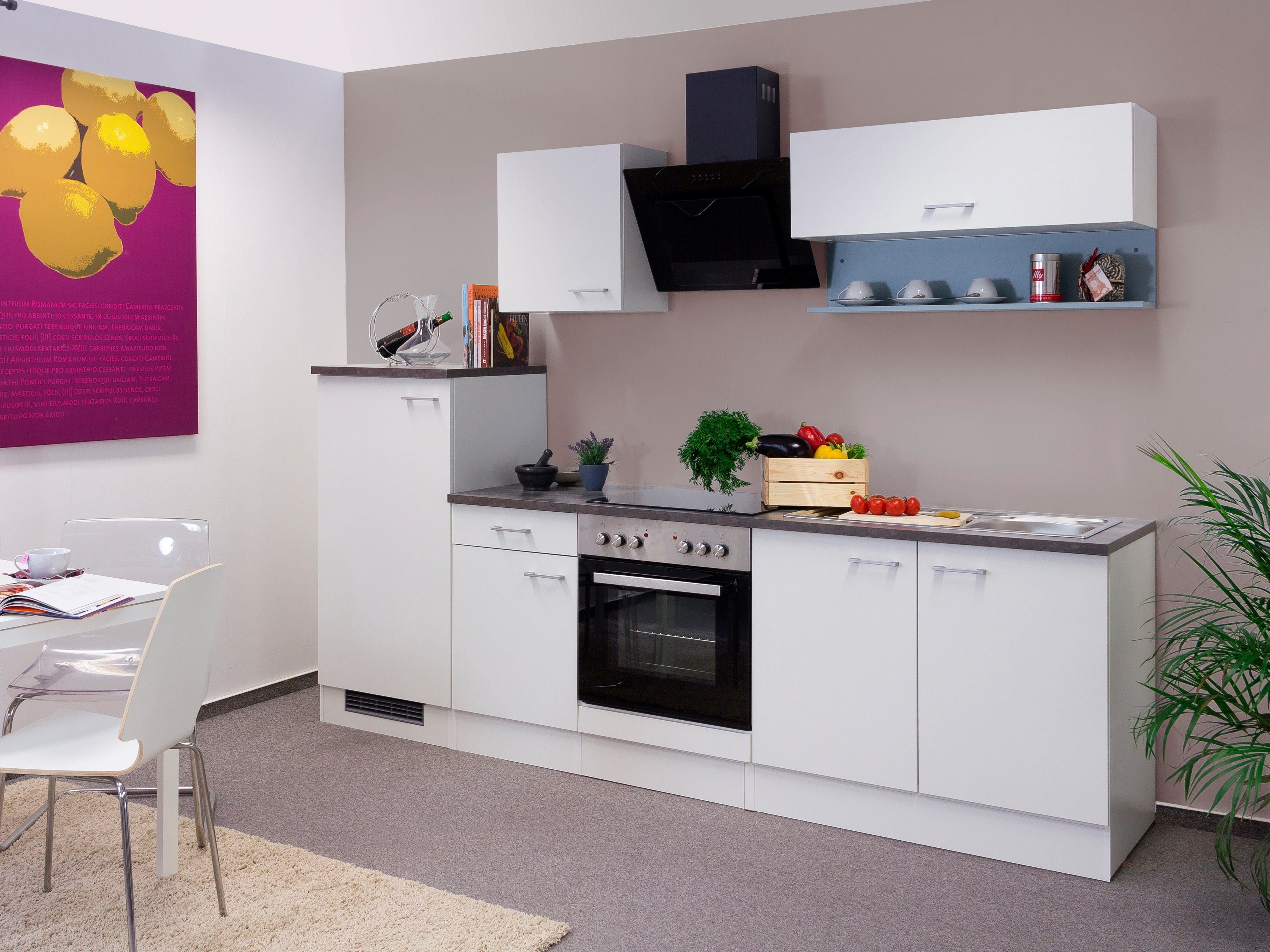 Flex-Well Küchenzeile Lucca, mit E-Geräten, Gesamtbreite 270 cm