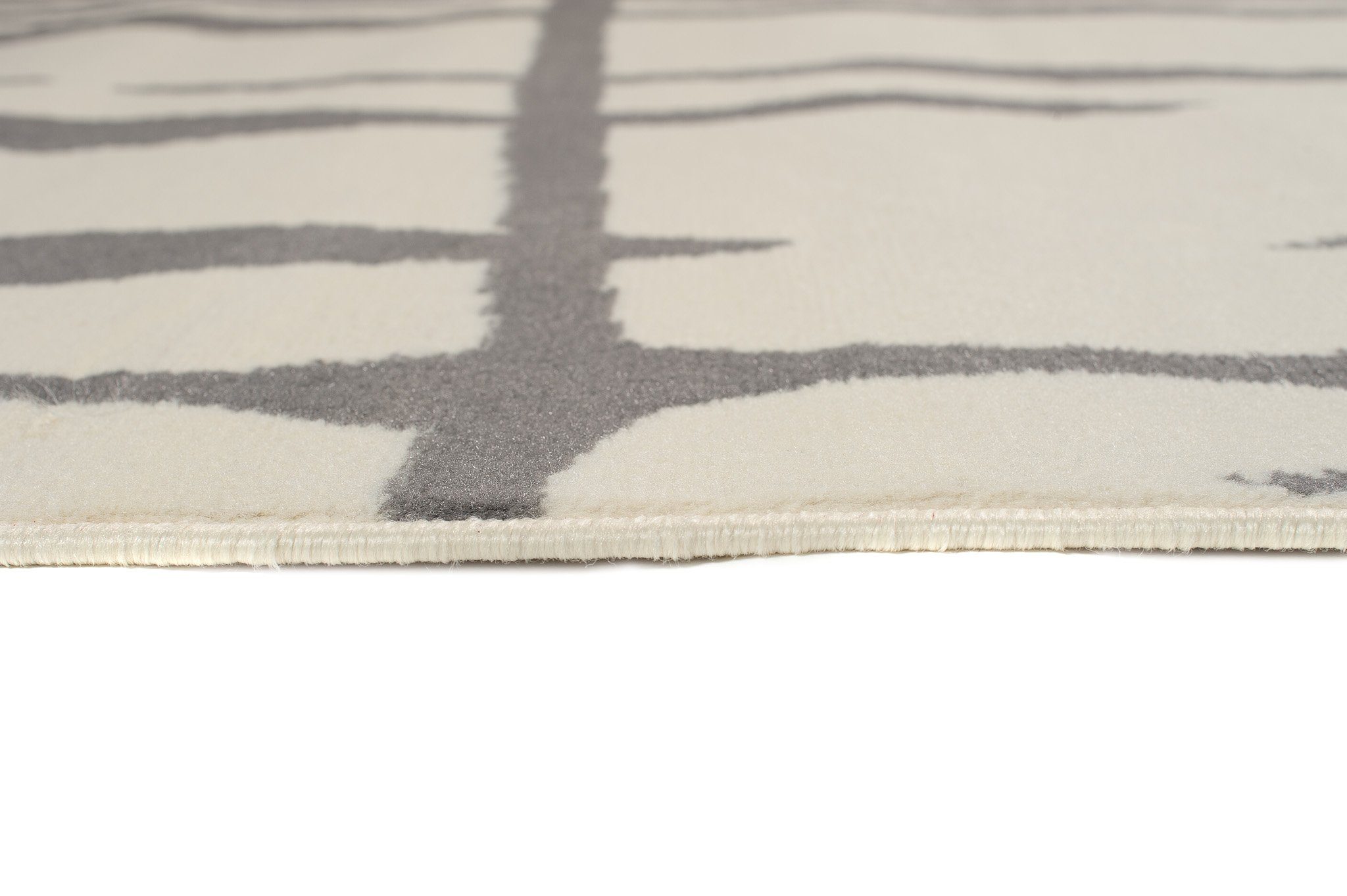 Designteppich Modern Teppich Geometrisch GRAU, pflegeleicht Farbecht, geeignet, Mazovia, 190 Fußbodenheizung, Wohnzimmerteppich Pflegeleicht, und 130 x Allergiker Kurzflor Robust cm