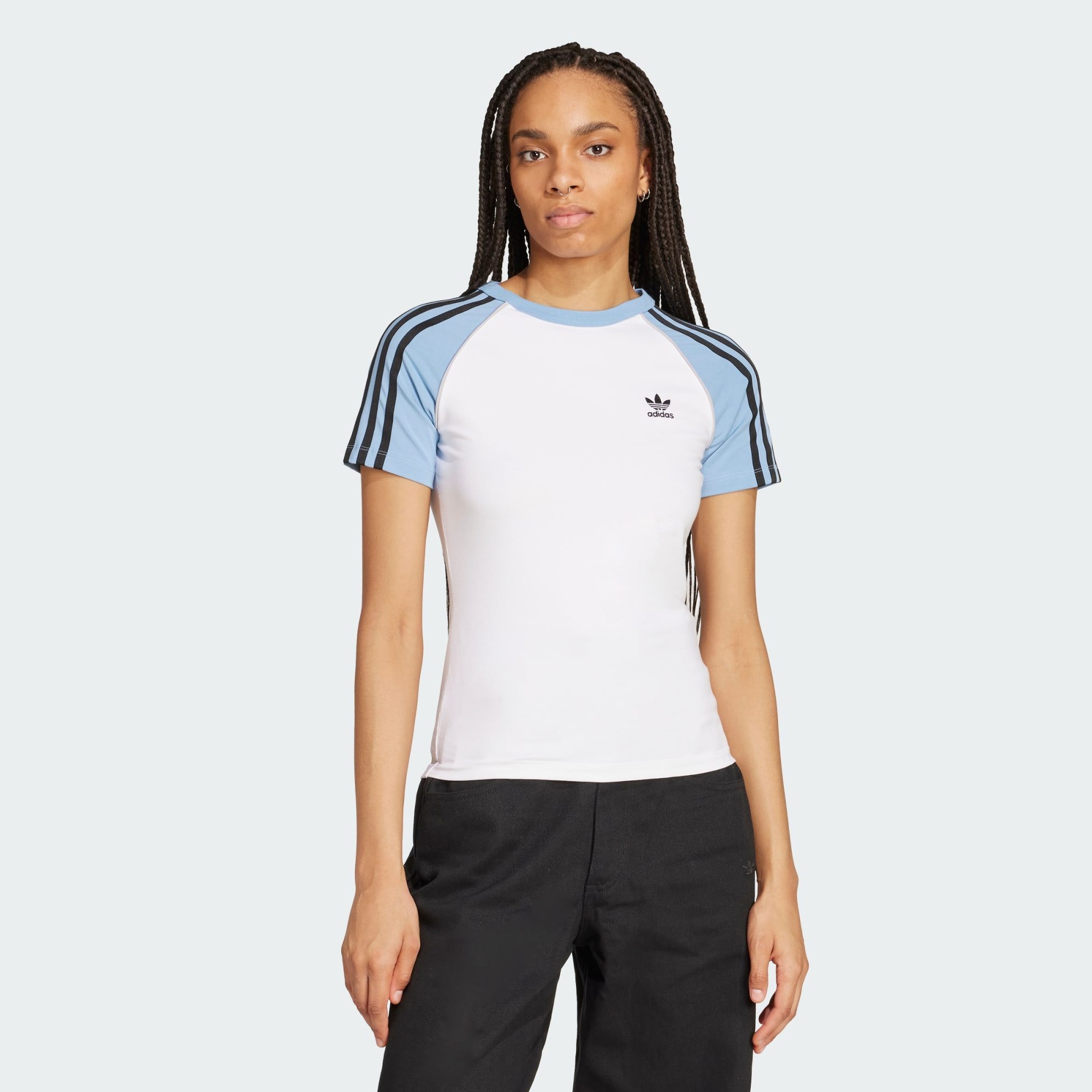 adidas Originals T-Shirt ADICOLOR 3-STREIFEN RAGLAN SLIM T-SHIRT (1-tlg) günstig online kaufen