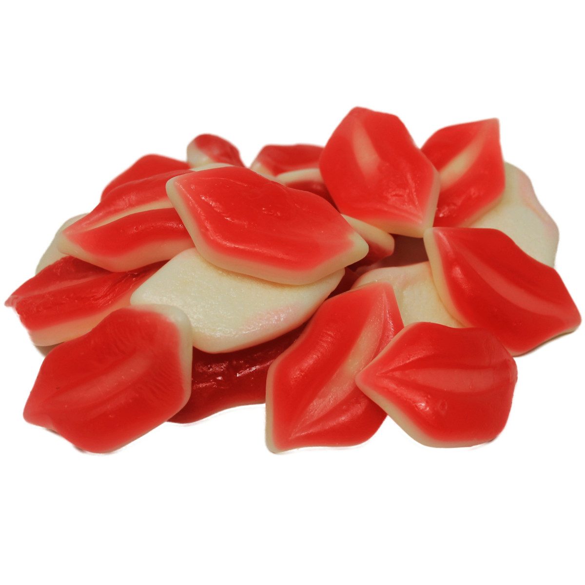 Fruchtgummi Bären & Co. Süßigkeit, Fruchtgummi rote weiche Lippen mit süßem Pfirsichgeschmack 175g