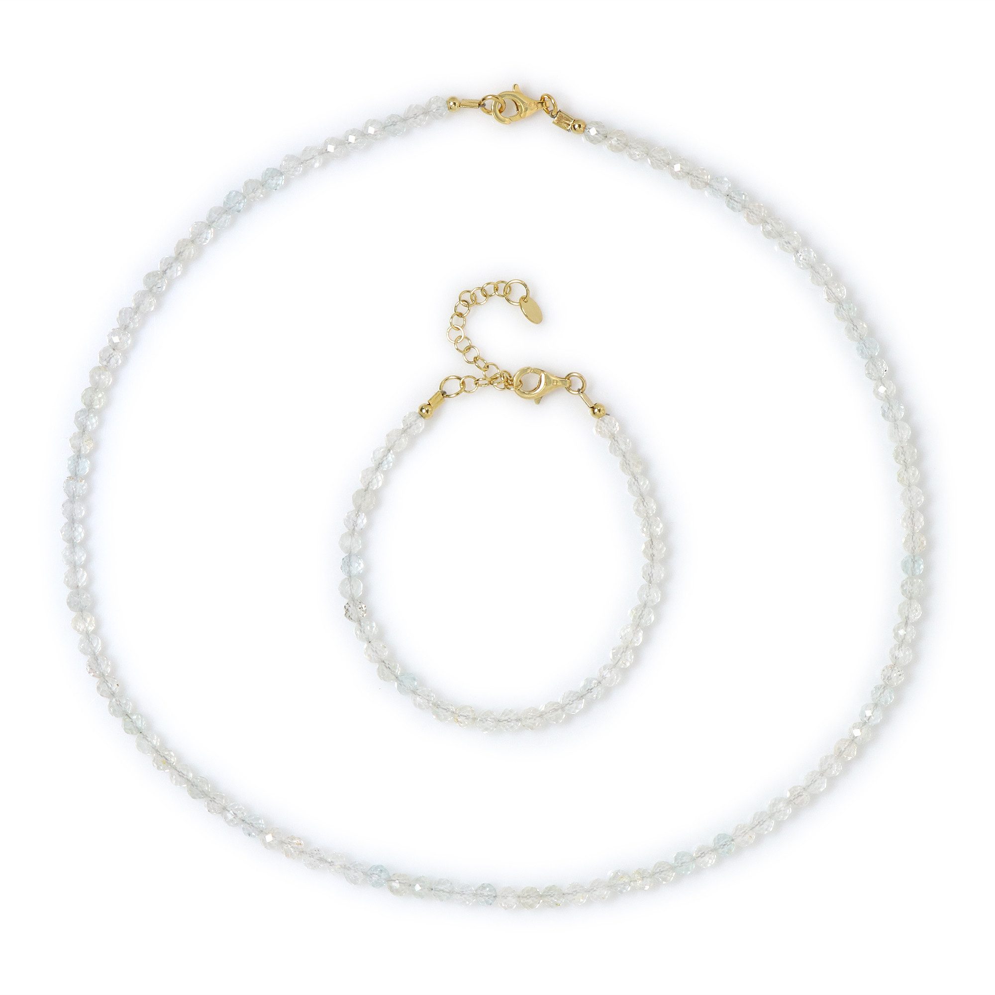 Cavill Schmuckset Set aus vergoldetem Silber mit weißem Topas, 80,36 ct (1-tlg)