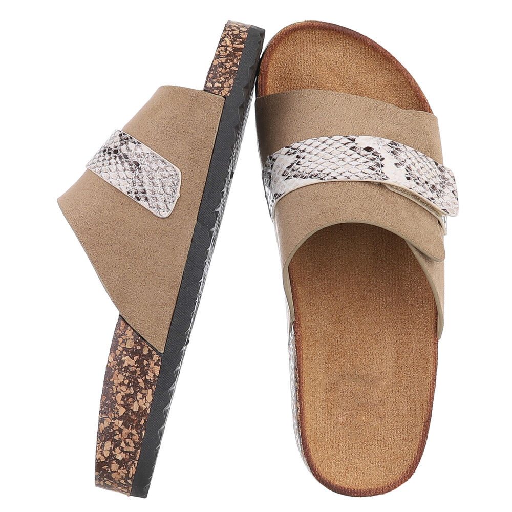 Ital-Design Bequeme Damenschuhe mit Klettverschluss für die Freizeit Pantol günstig online kaufen