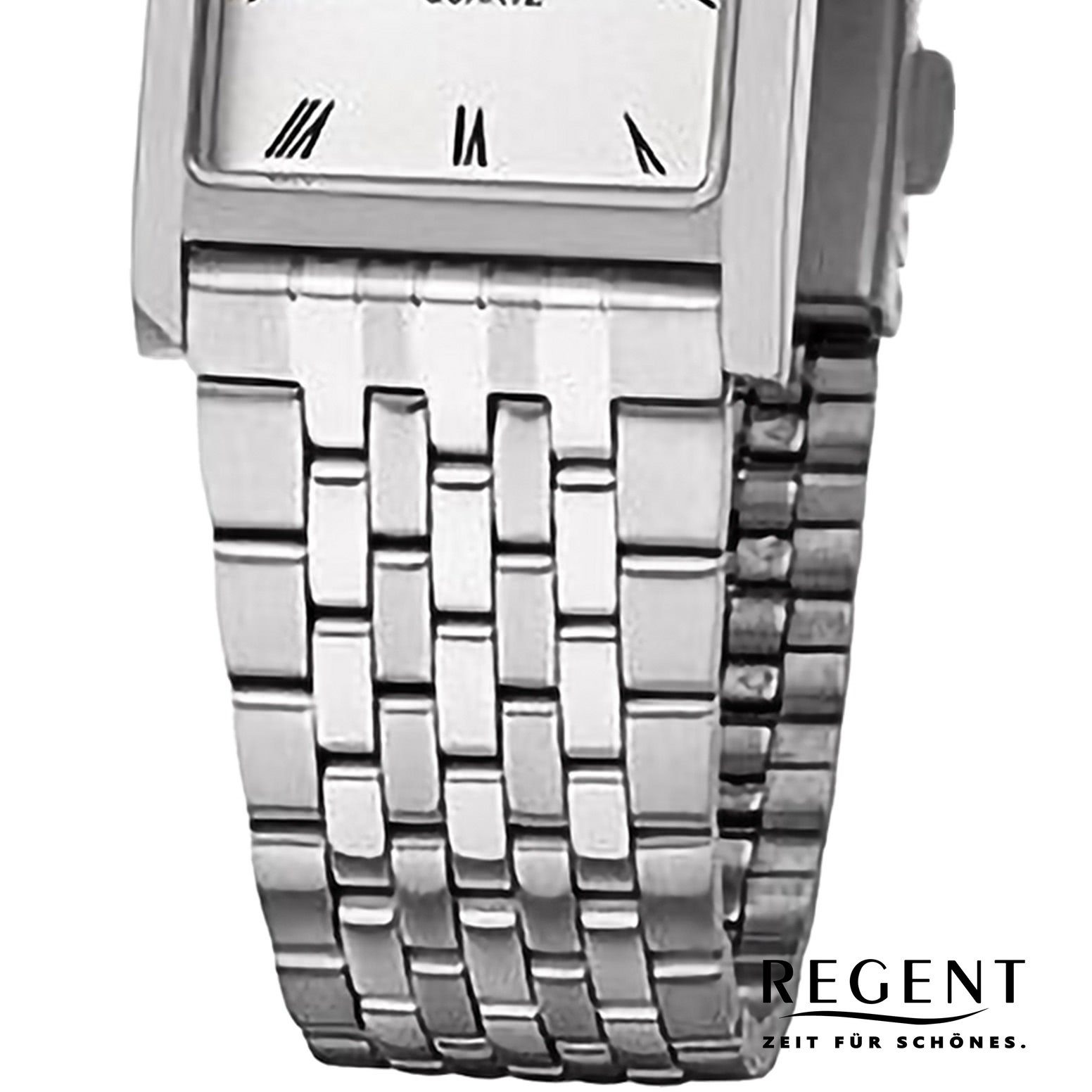 Regent Quarzuhr Regent Damen Armbanduhr Analog, (Analoguhr), Damen Armbanduhr rund, extra groß (ca. 22x34mm), Metallarmband