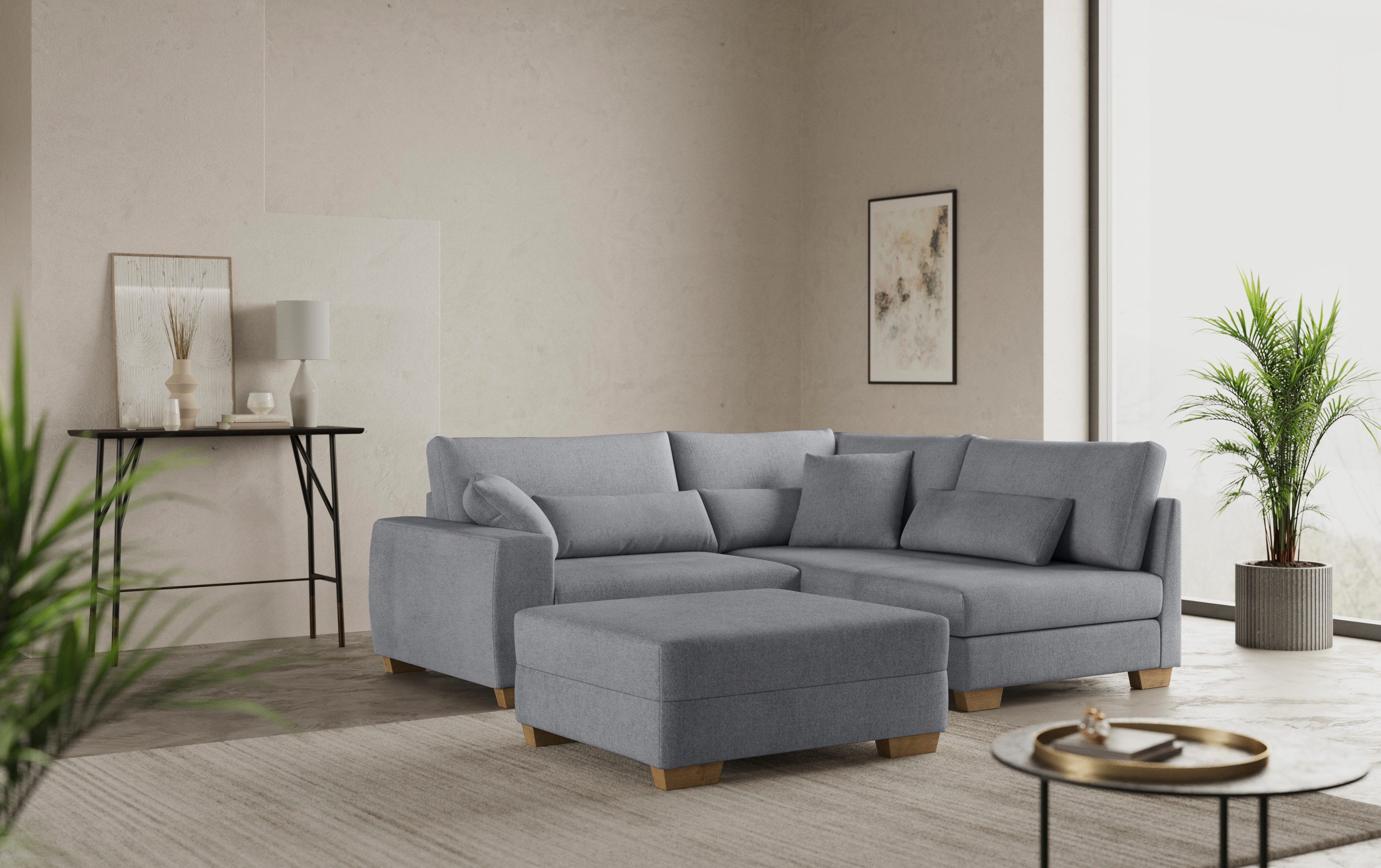 Mr. Couch Hocker Helena, Mit DuraSpring-Taschenfederkern, günstig online kaufen