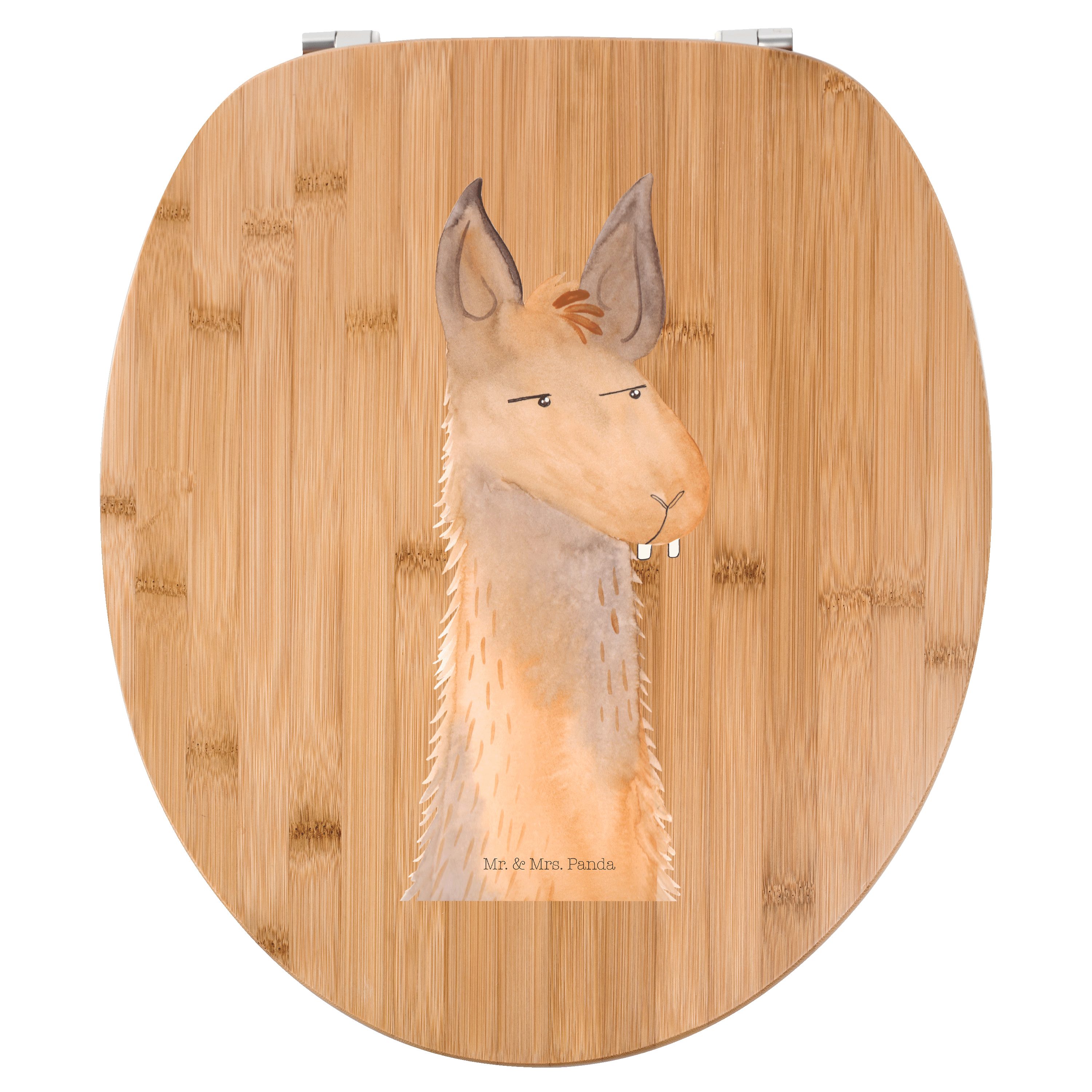 WC-Sitz Lamakopf Genervt - Transparent - Geschenk, Azubi, Alpaka, Klodeckel