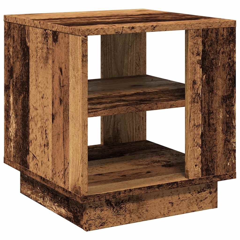 vidaXL Couchtisch Couchtisch Altholz-Optik 40x40x43 cm Holzwerkstoff (1-St)