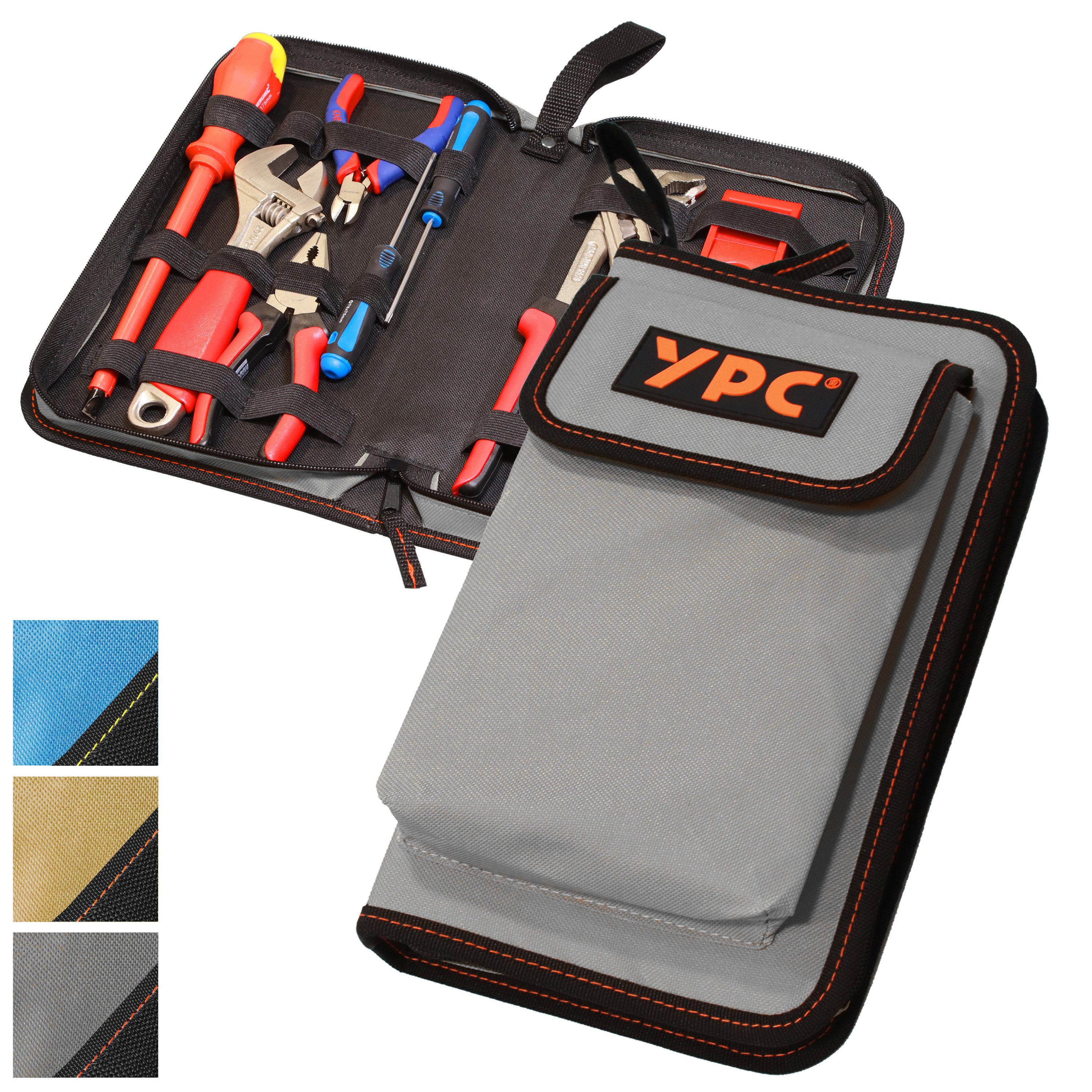 YPC Werkzeugtasche "ZipCaddy L" Werkzeug Organizer 31x17x5cm, reißfest, robust, wasserabweisend, stabil, modern