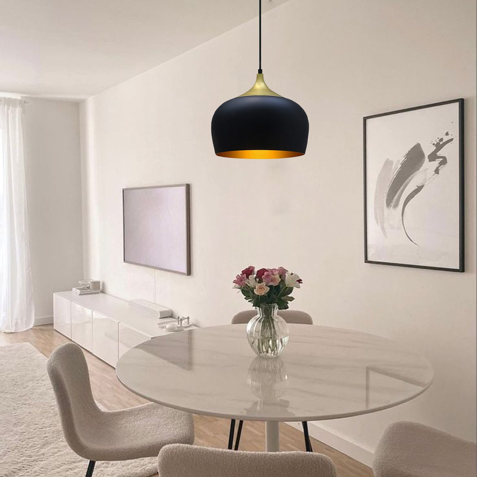 Bamyum Pendelleuchte Bamyum Pendelleuchte Vintage I Kreis I Metall Ø30 cm L günstig online kaufen