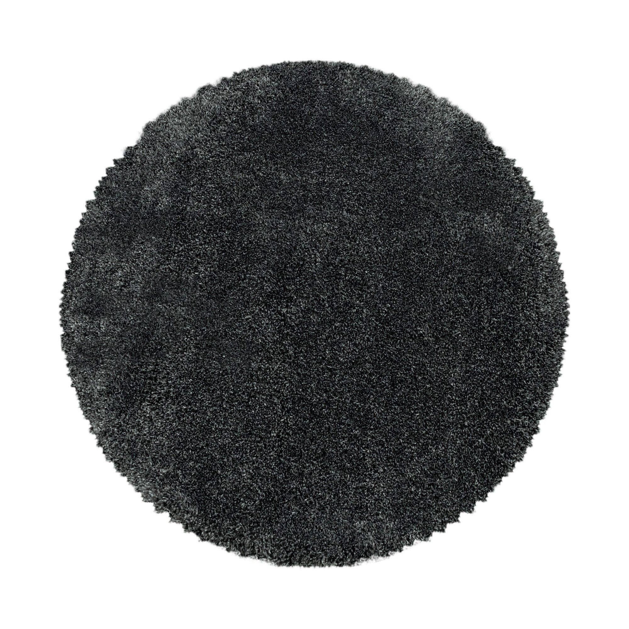 Carpettex Hochflor-Teppich Unicolor - Einfarbig, Rund, günstig online kaufen