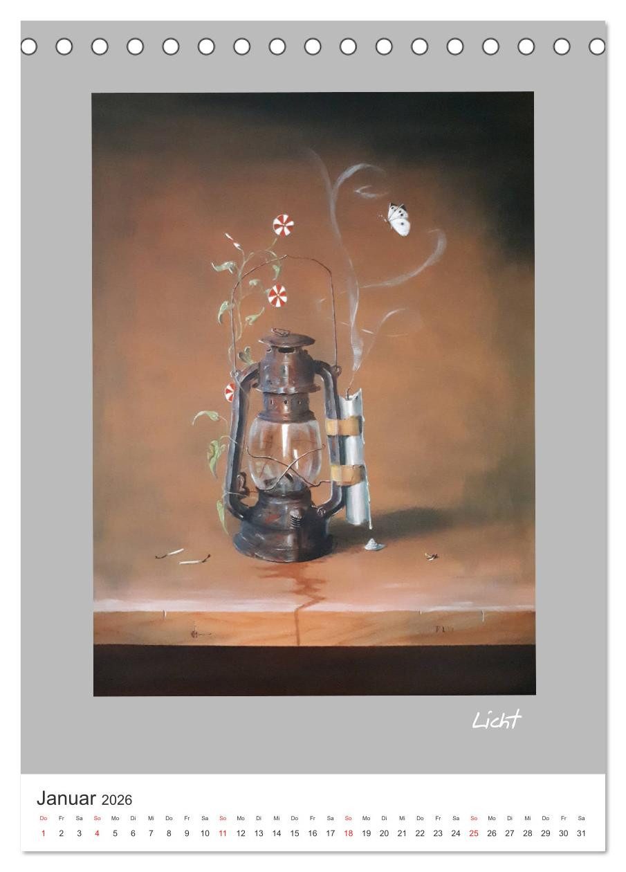 CALVENDO Wandkalender ART der Stille (Tischkalender 2026 DIN A5 hoch), CALVENDO Monatskalend