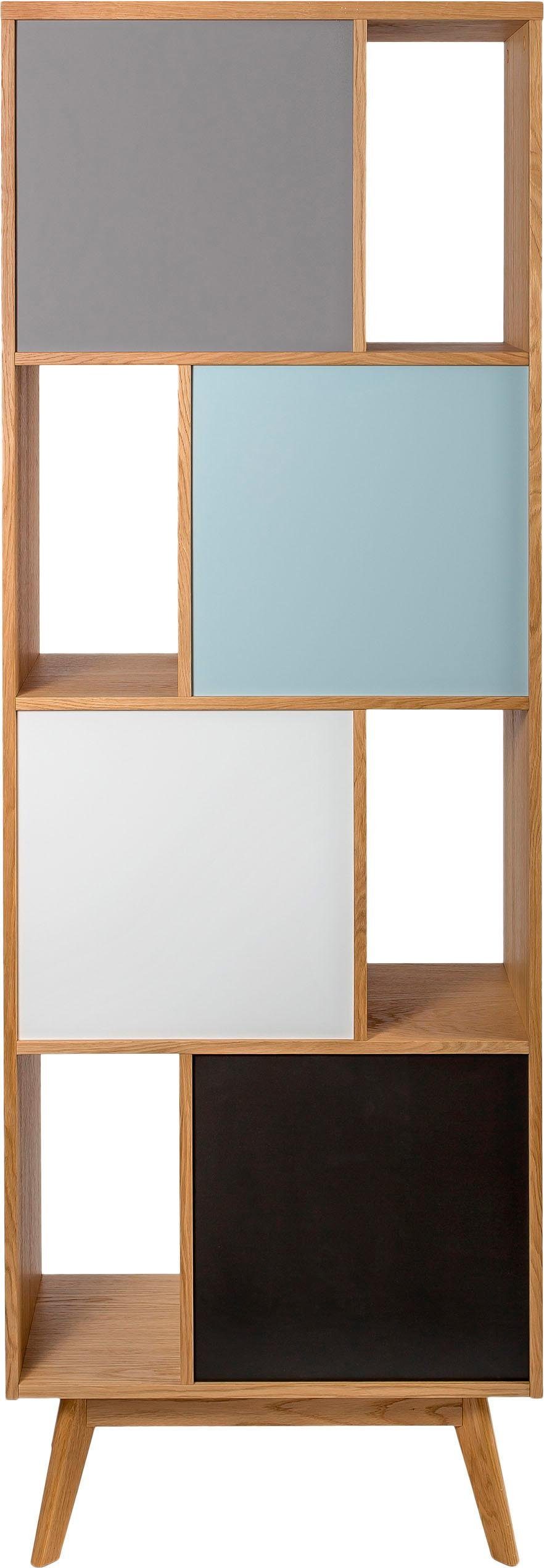 Woodman Bücherregal Avon, Höhe 191 cm, Holzfurnier aus Eiche, schlichtes skandinavisches Design