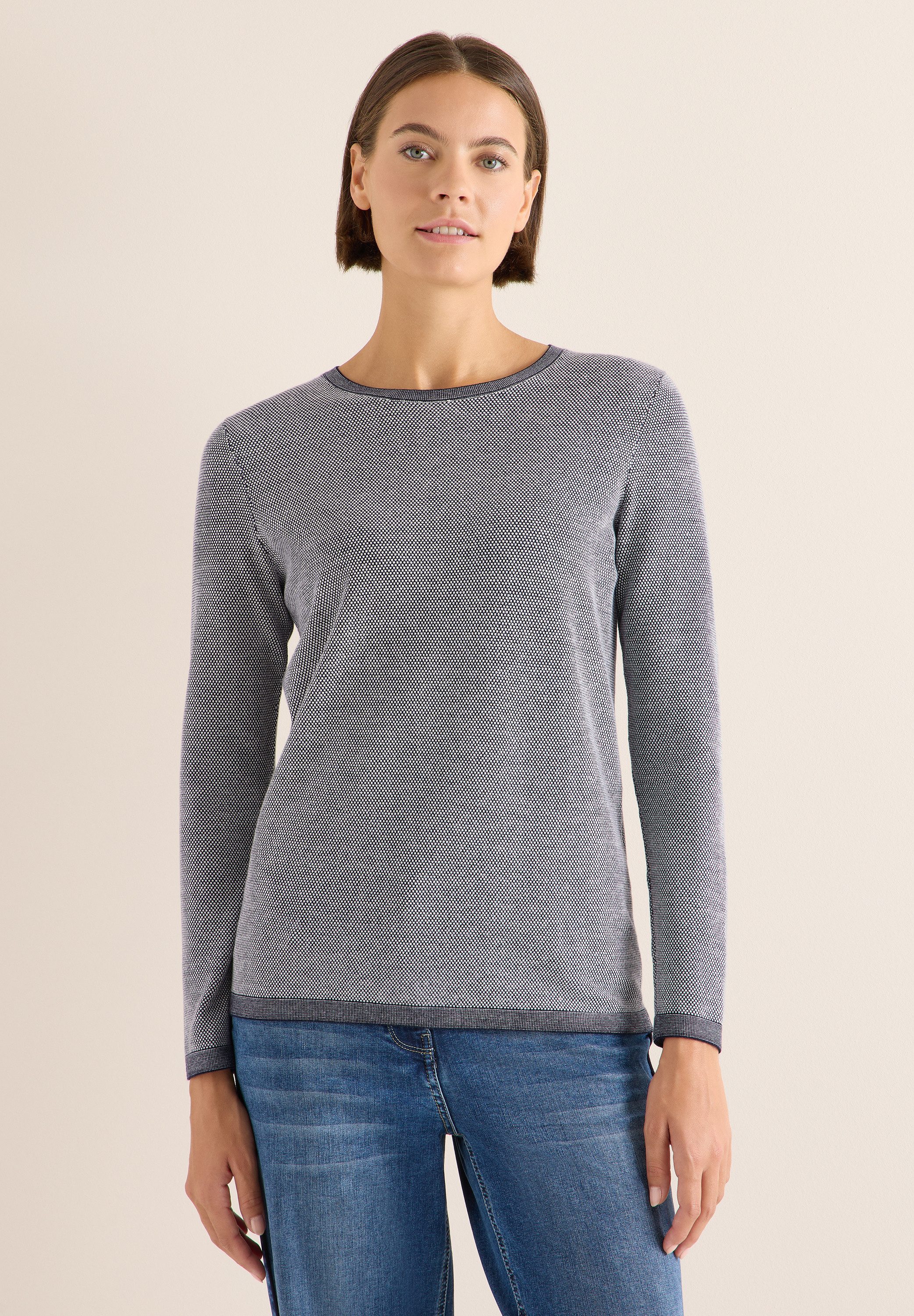 CECIL Strickpullover mit Materialmix günstig online kaufen