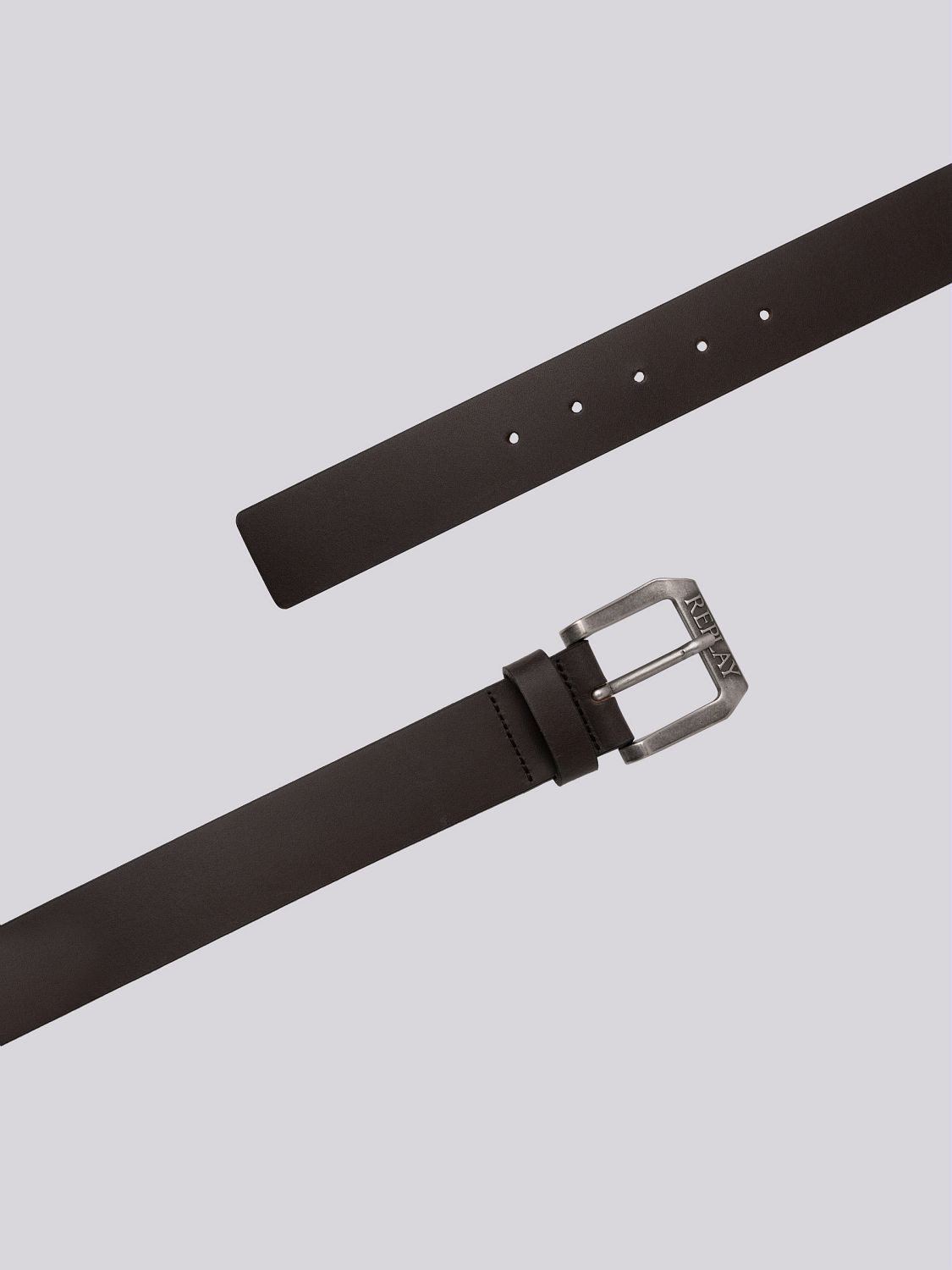 Replay Ledergürtel mit matter Schließe