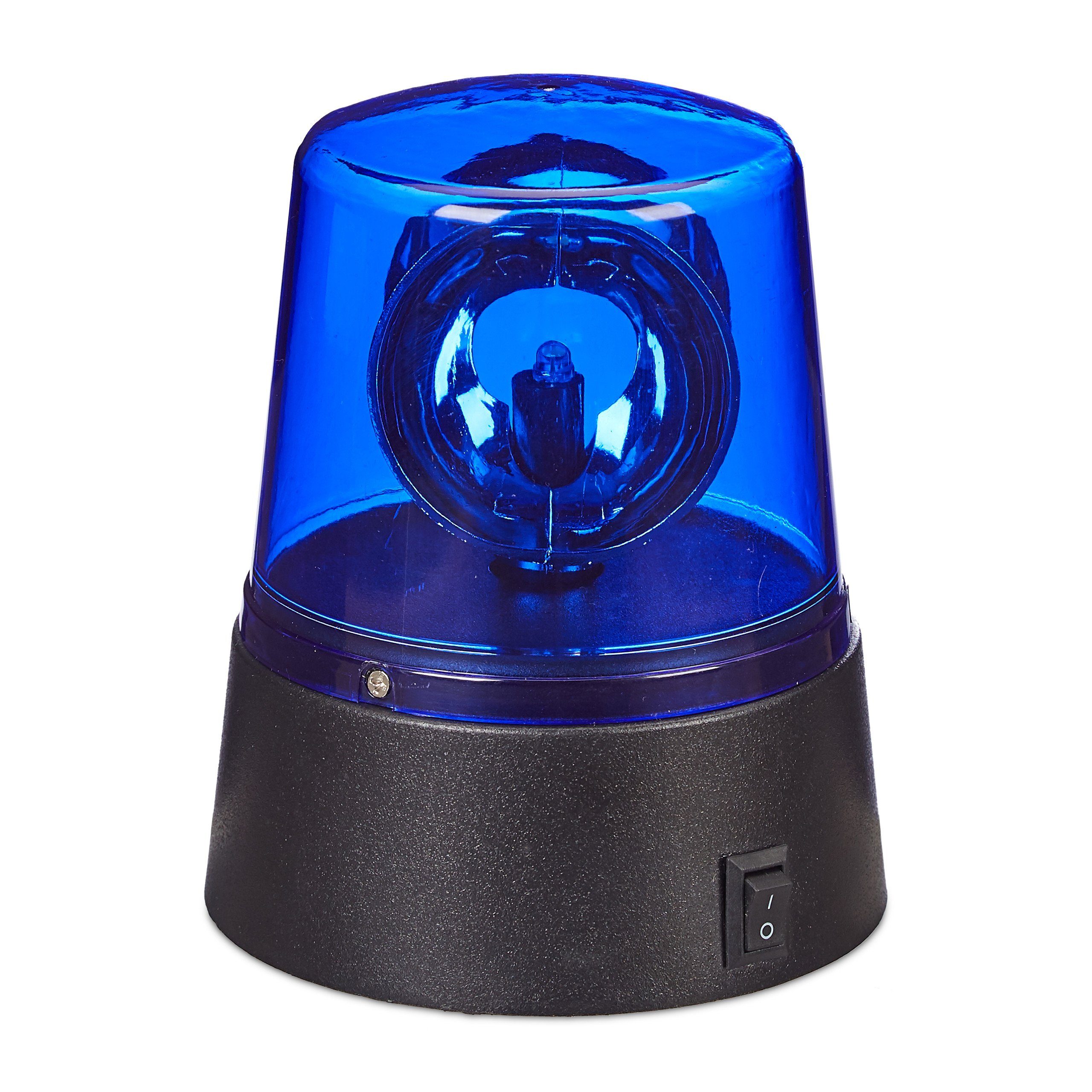 relaxdays LED Dekolicht LED Blaulicht, 360°-drehbarer Reflektor, LED, Blau