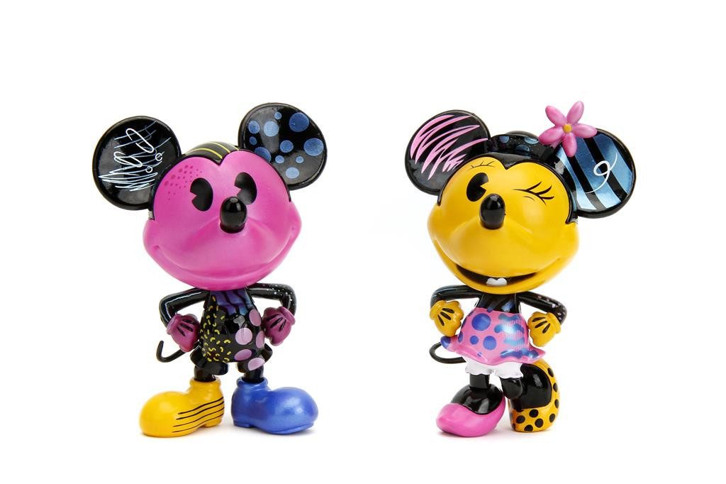 JADA Merchandise-Figur Disney Mickey & Minnie Designer 4" Fig. Twin Pack
