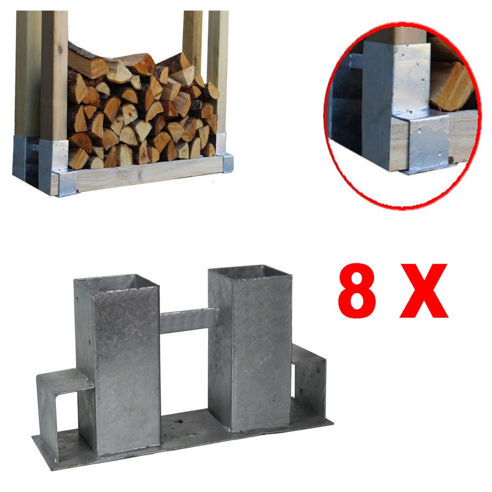 TRUTZHOLM Kaminholzregal Holzstapelhilfe Stapelhilfe Holzstapelhalter Brenn günstig online kaufen