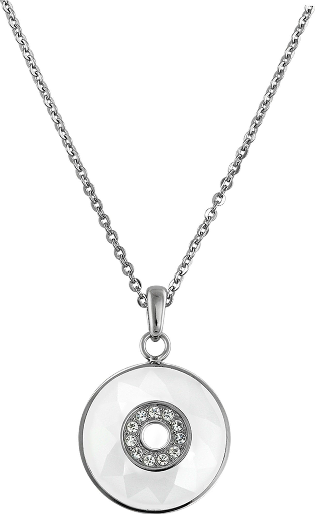 Amello Edelstahlkette Amello Rund Halskette silber weiß (Halsketten, Halske günstig online kaufen