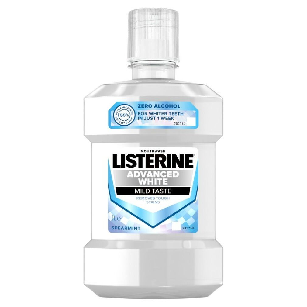 Listerine Mundspülung Advanced White Mild Taste Mouthwash - Volume: 1000ml, (Packung)