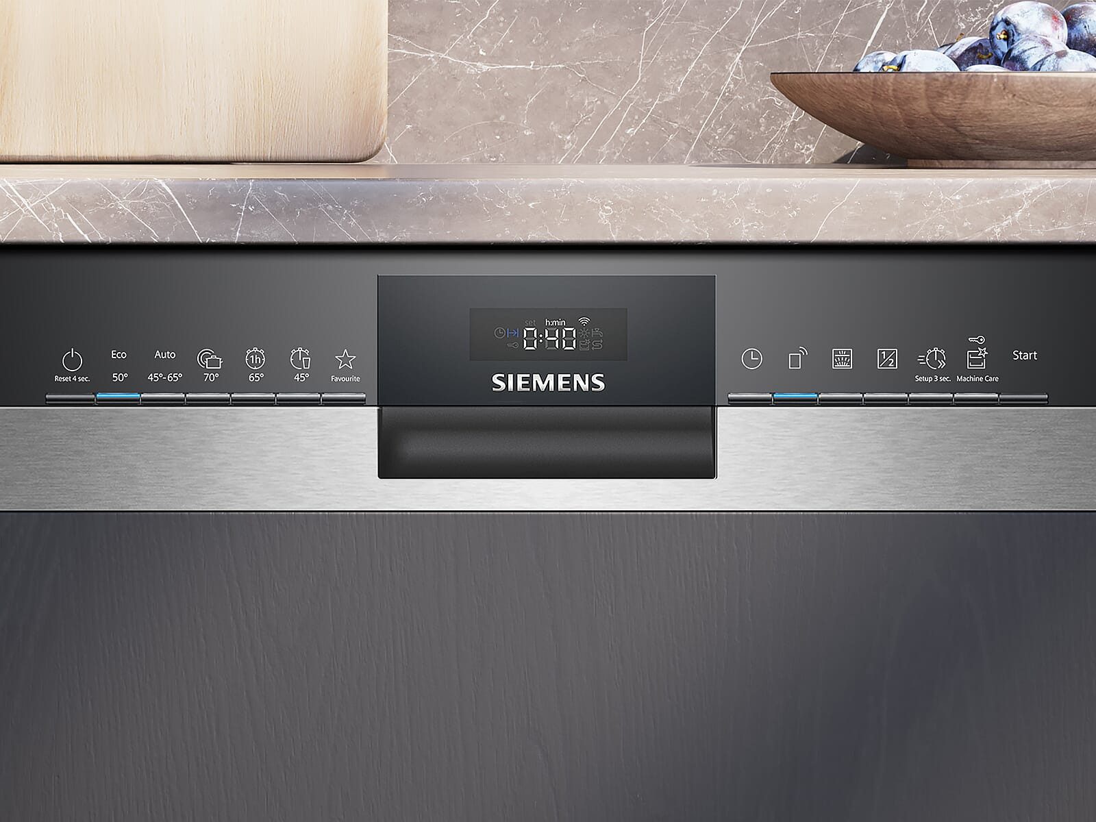 SIEMENS teilintegrierbarer Geschirrspüler SN53HS10UE, 9.0 l, 13 Maßgedecke, HomeConnect