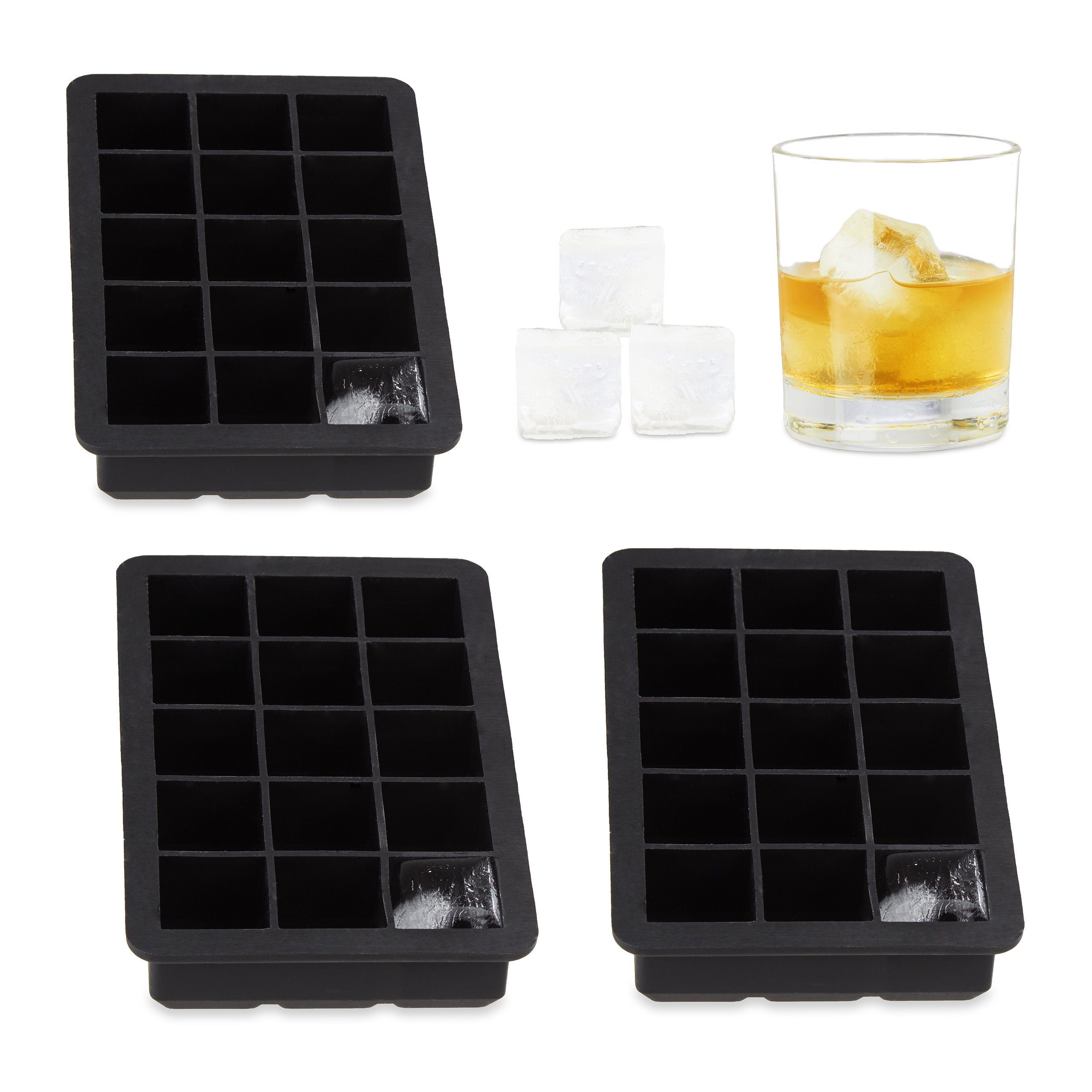 Eiswürfelform 3 x Eiswürfelform Silikon 2,5 cm