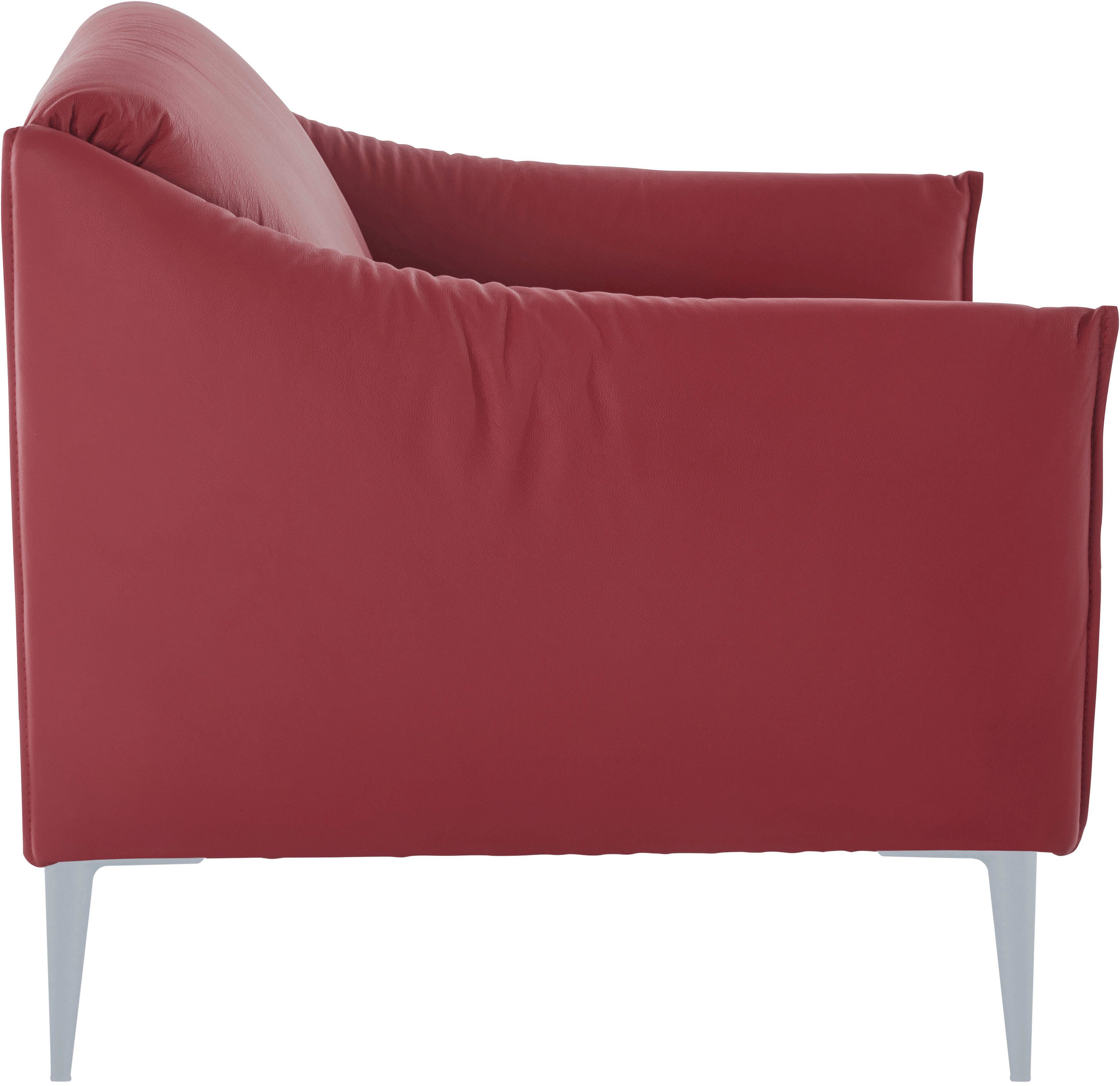 W.SCHILLIG Cocktailsessel sally, mit Metallfüßen in Silber matt