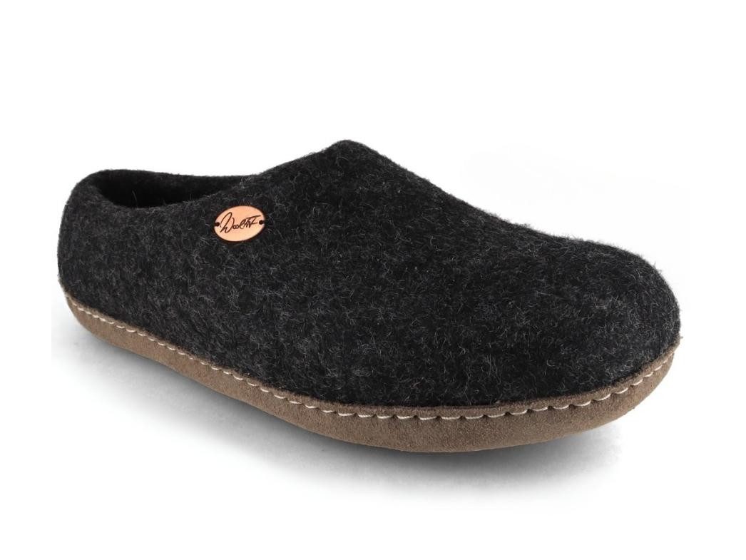 WoolFit Barfuß-Hausschuhe Footprint Hausschuh mit selbstformendem Fußbett